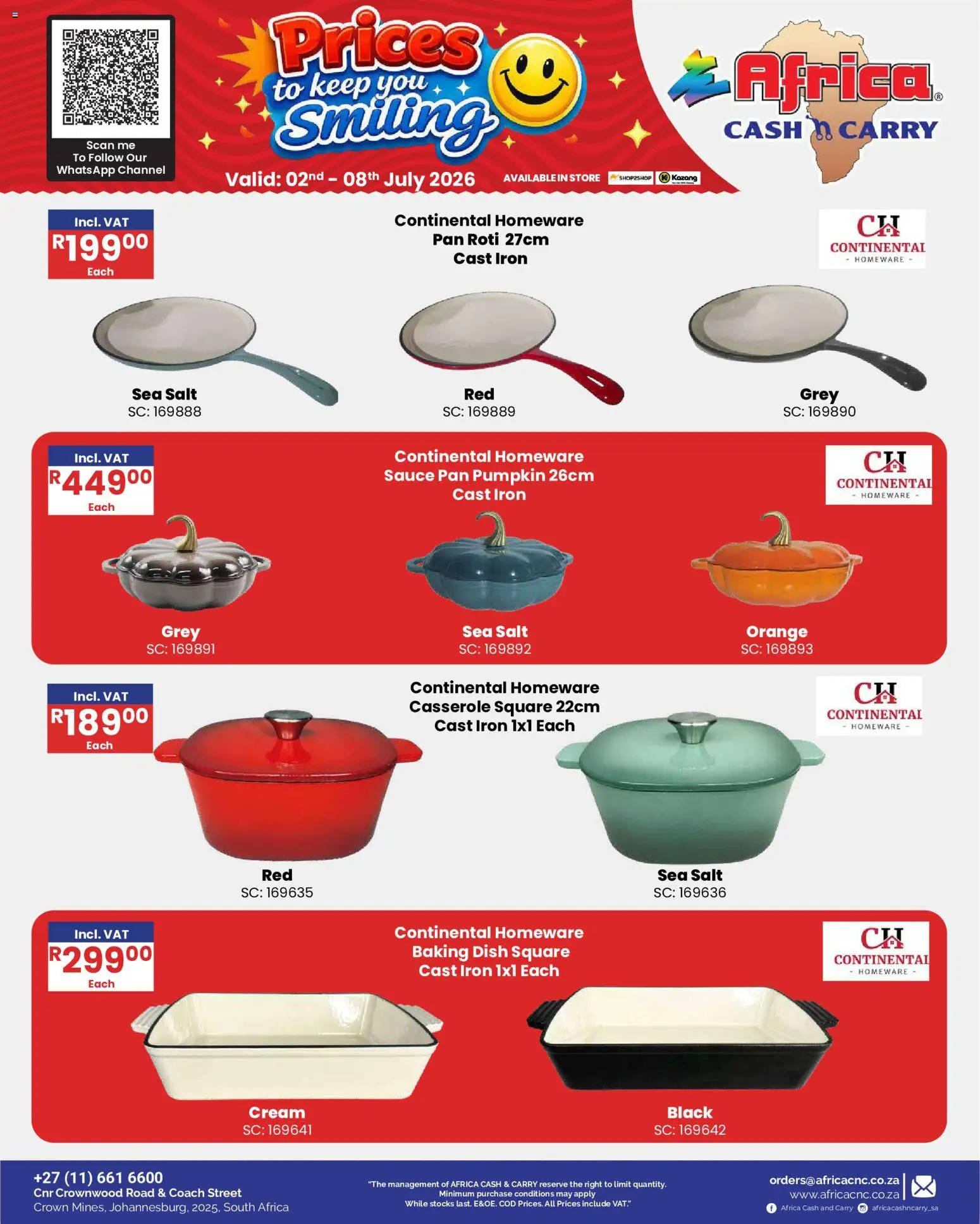 New Africa Cash & Carry catalogue – valid from 02/07/2026 | Page: 46 | Products: Iron, Cream, Sauce, Salt