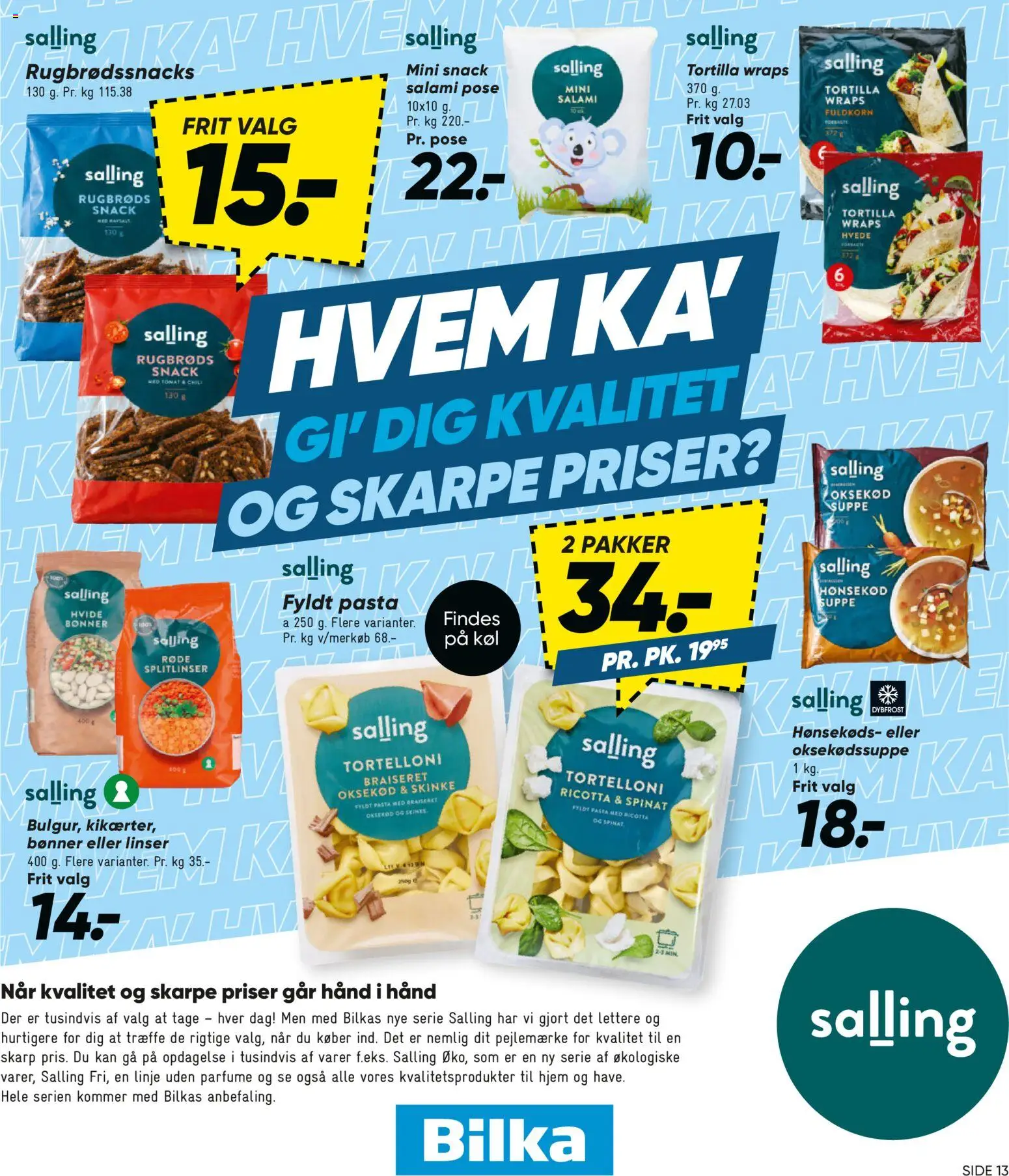 Bilka tilbudsavis – gyldig fra 23/10/2026 | Side: 13 | Produkter: Skinke, Pasta, Fyldt pasta, Søm