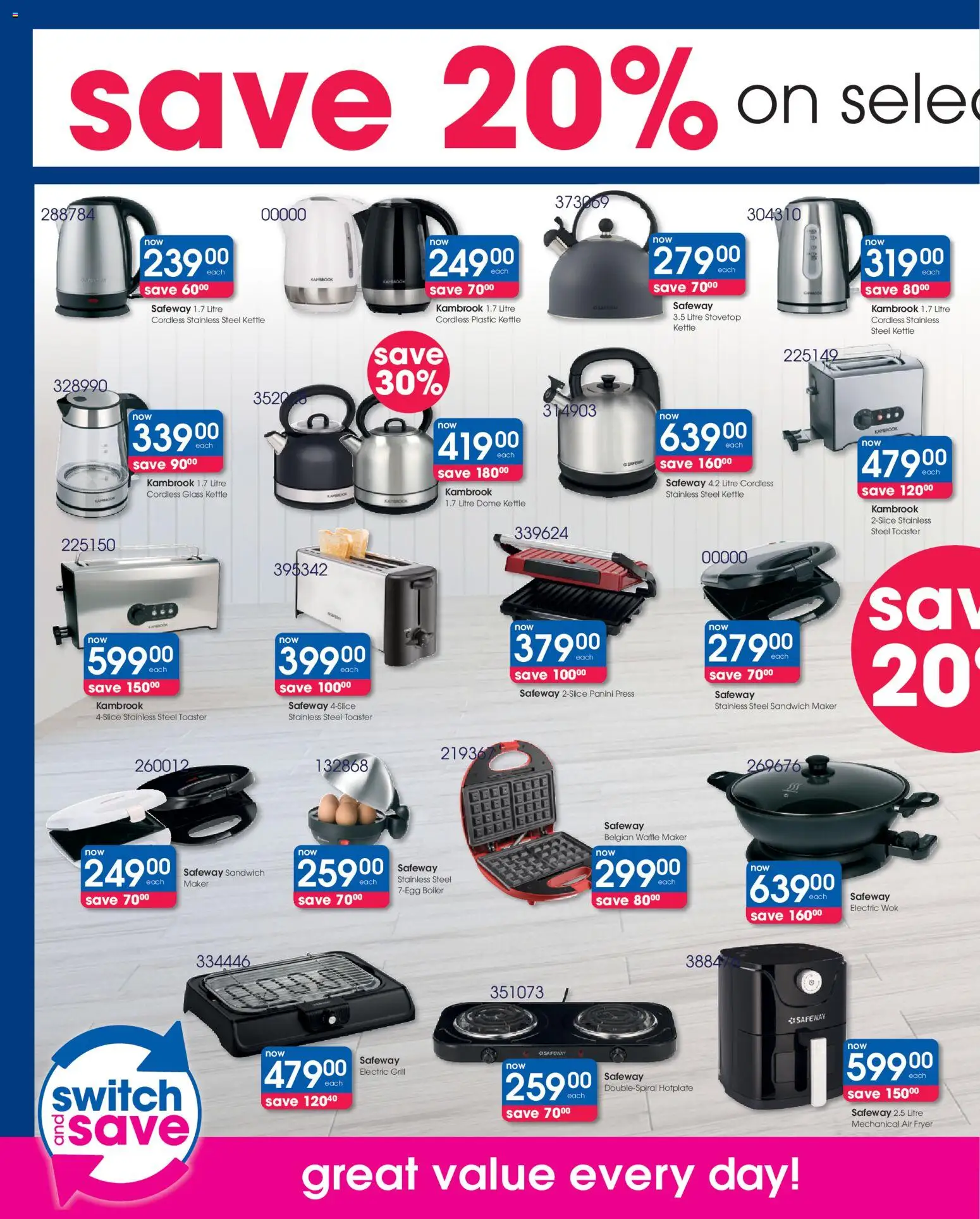 New Clicks catalogue – valid from 09.04.2026 | Page: 42 | Products: Press, Toaster, Fryer, Switch