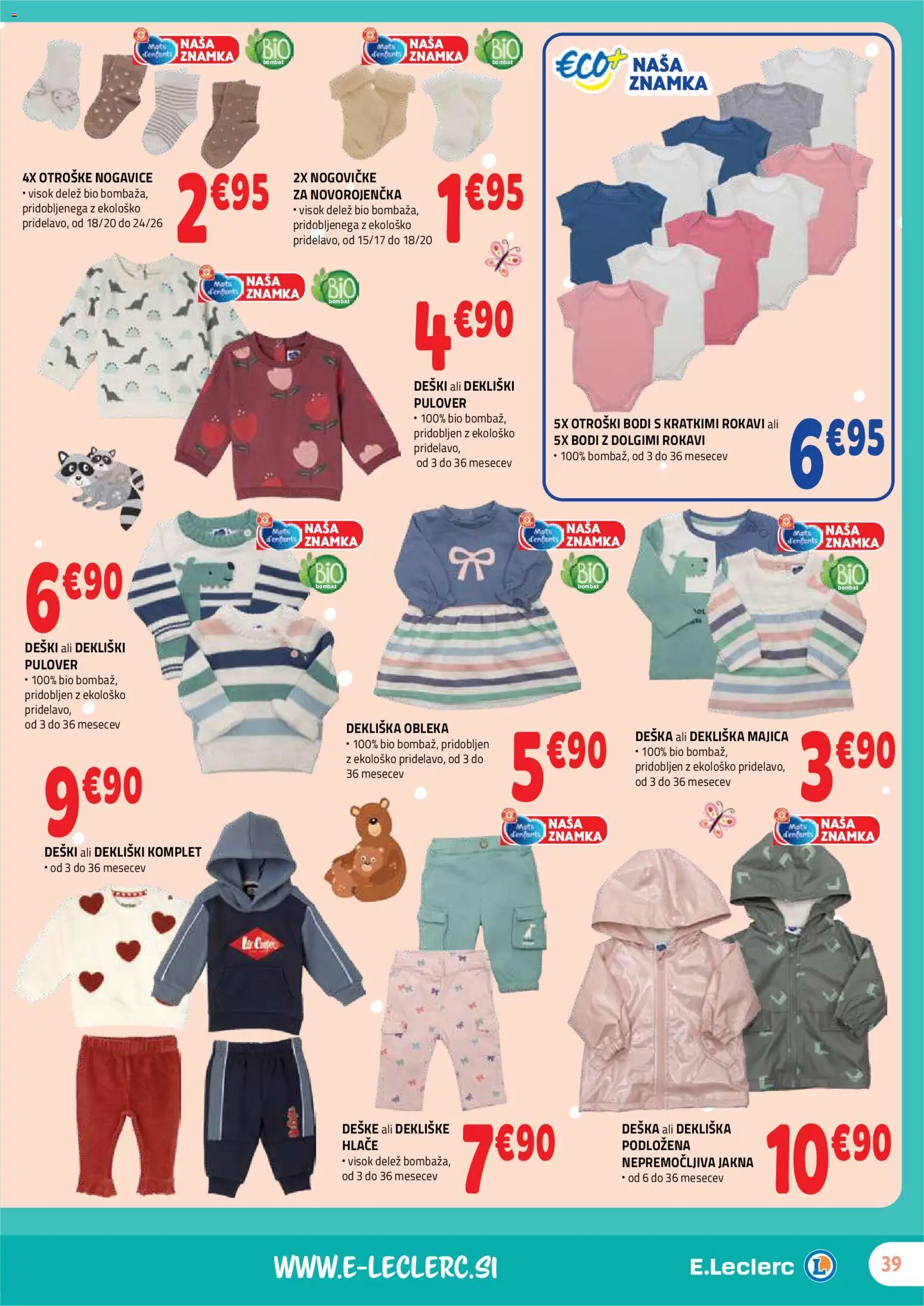 Novi E.leclerc katalog ponudbe – veljaven od 02.09.2026 | Stran: 39 | Izdelki: Jakna, Hlace, Nogavice, Obleka