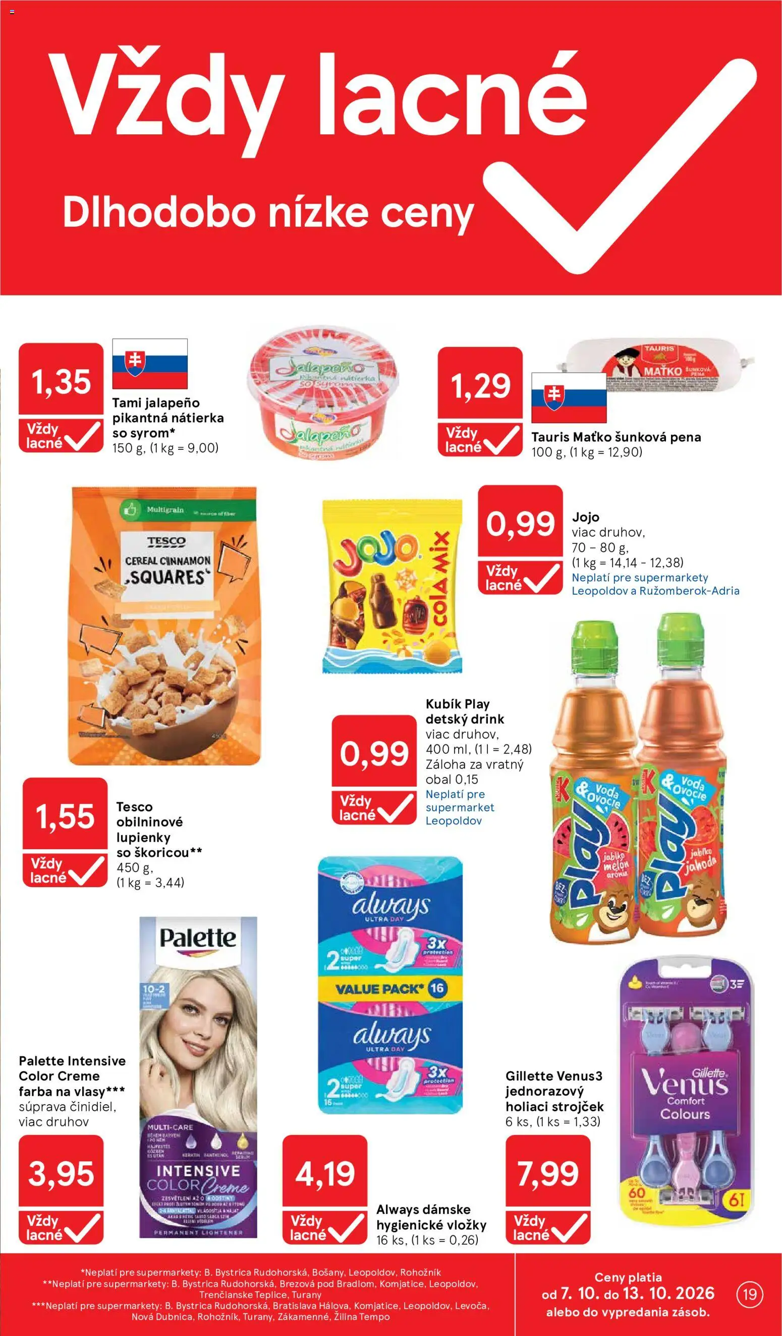 Nové Tesco akcie – leták je platný od 07.10.2026 | Strana: 19