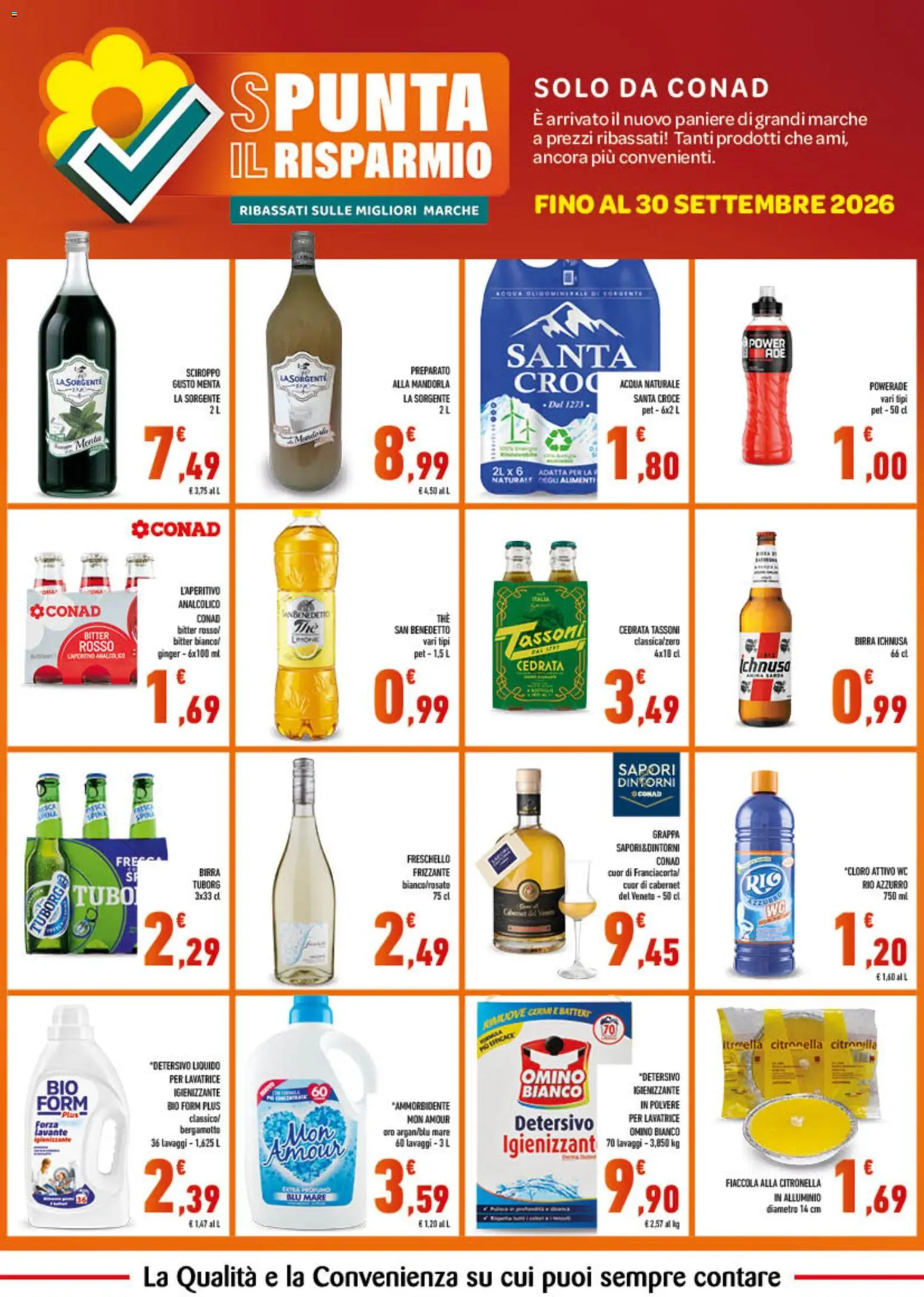 Volantino Conad del 01/08/2026 | Pagina: 6 | Prodotti: Detergente, Limone, Cedrata, Grappa