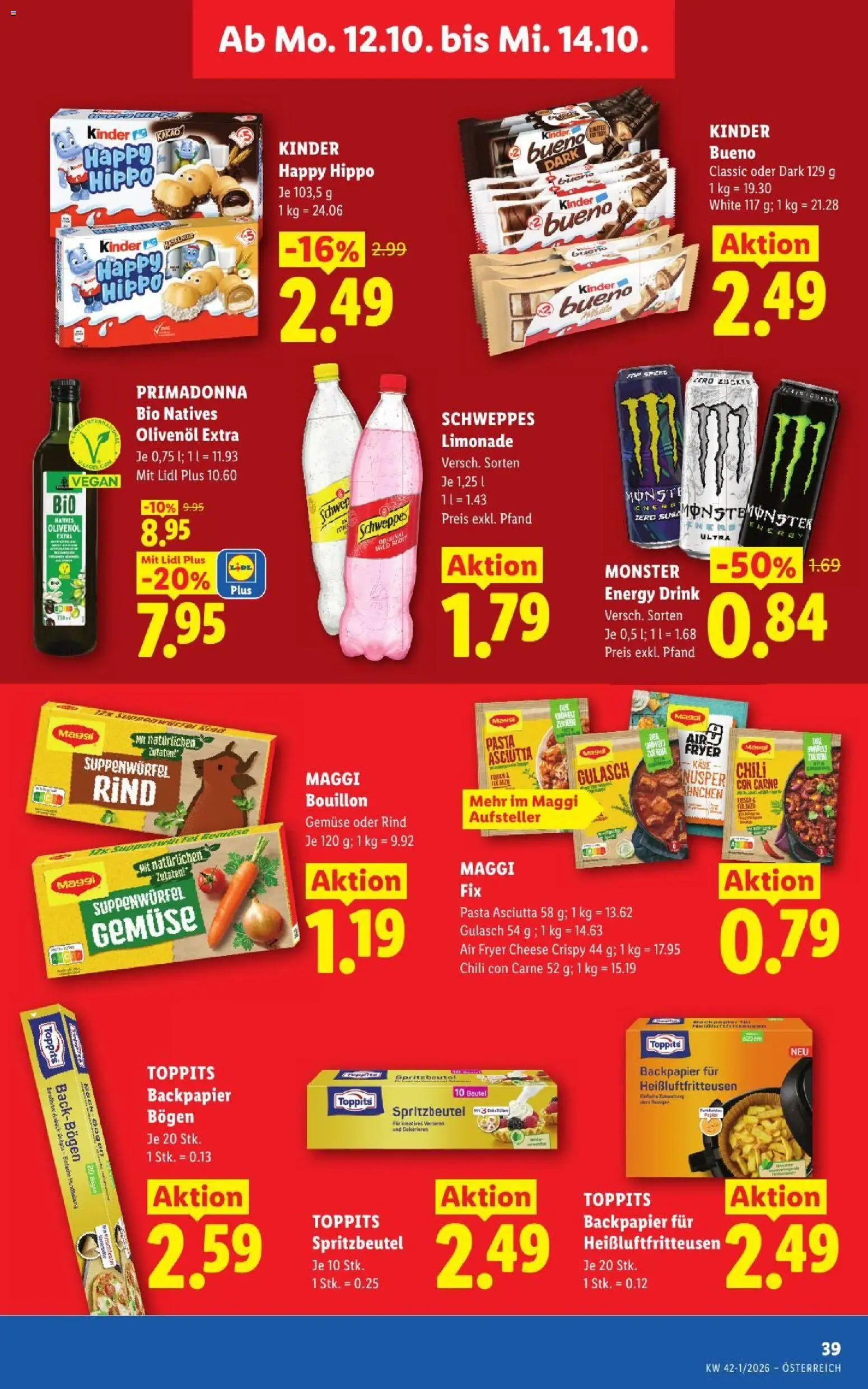 Lidl Flugblatt gültig ab 08.10.2026 | Seite: 50 | Produkte: Pasta, Gemüse, Chili, Zutaten