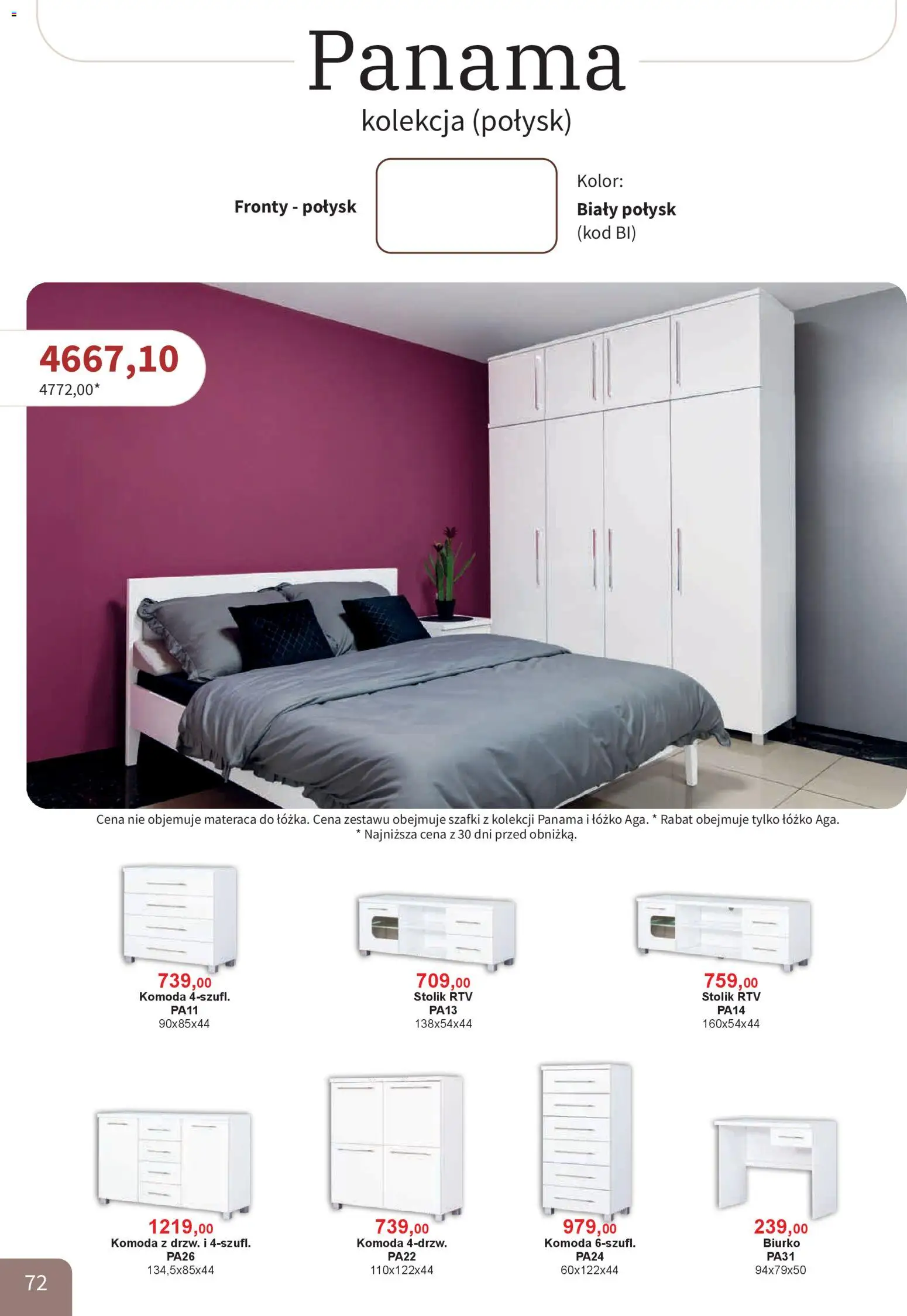 Bodzio Katalog od 01.04.2026 | Strona: 72 | Produkty: Łóżko, Komoda, Biurko