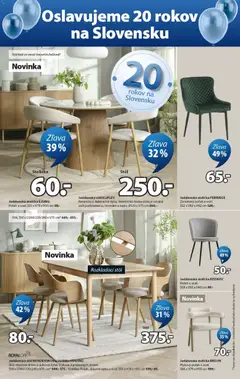 JYSK leták platný od 21.09.2026 | Strana: 3 | Produkty: Jedálenská stolička, Jedálenský stôl, Rozkladací stôl, Stôl