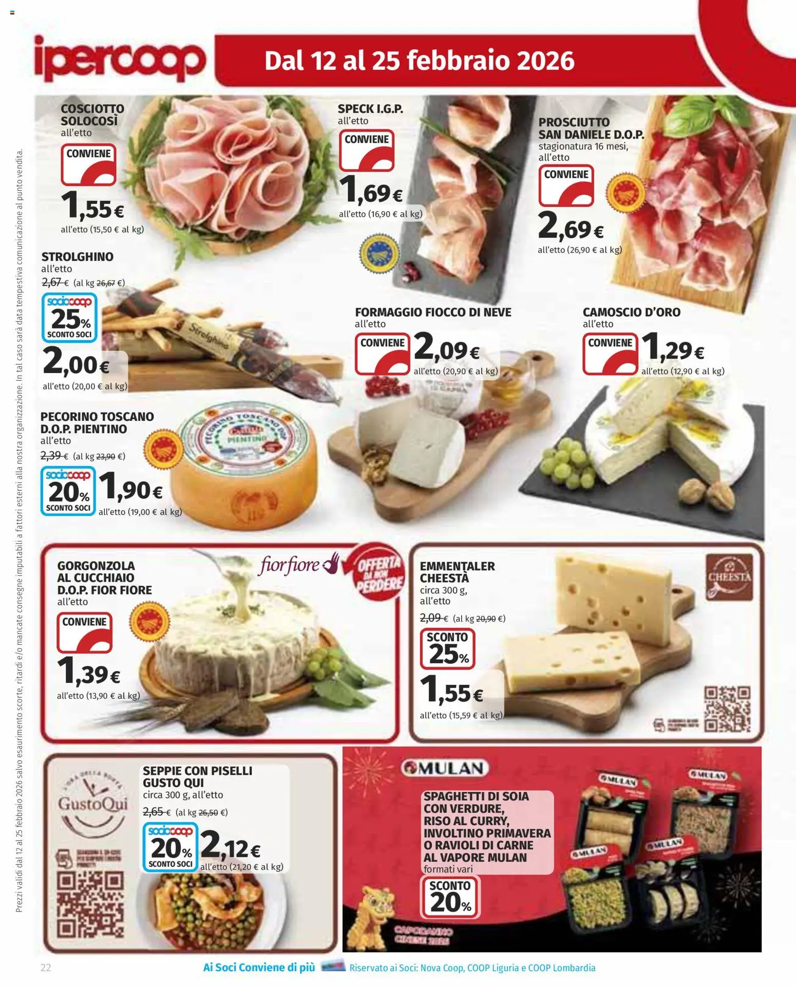 Volantino Ipercoop del 12.02.2026 | Pagina: 22 | Prodotti: Riso, Data, Ravioli, Gorgonzola