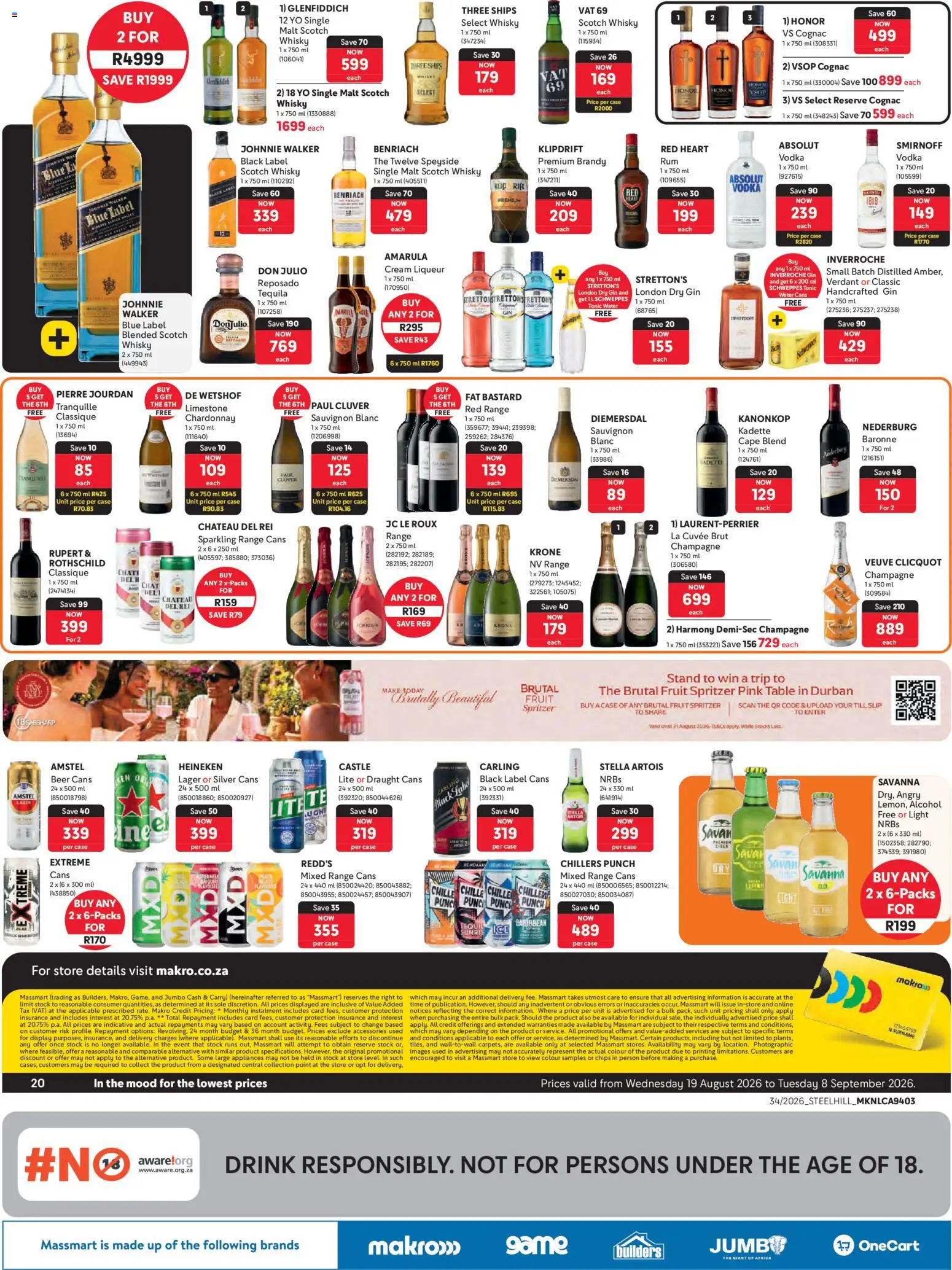 New Makro catalogue – valid from 19/08/2026 | Page: 20 | Products: Case, Table, Tequila, Cognac