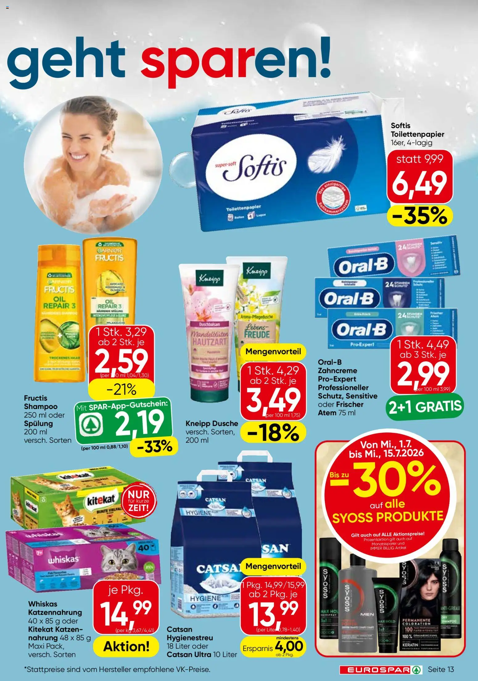 Eurospar Flugblatt gültig ab 01.07.2026 | Seite: 13