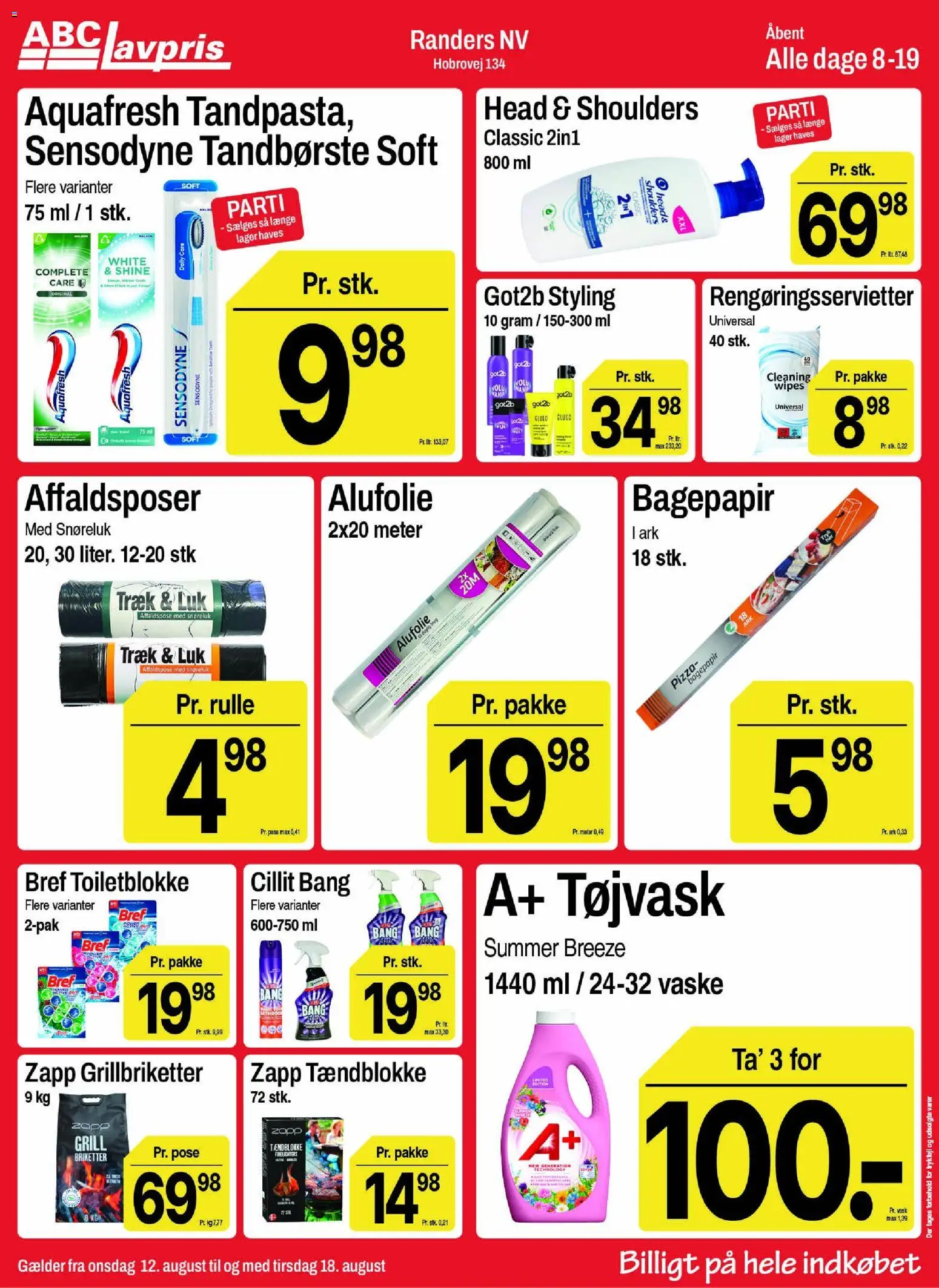Abc Lavpris tilbudsavis – gyldig fra 12/08/2026 | Side: 11 | Produkter: Pizza, Tandbørste