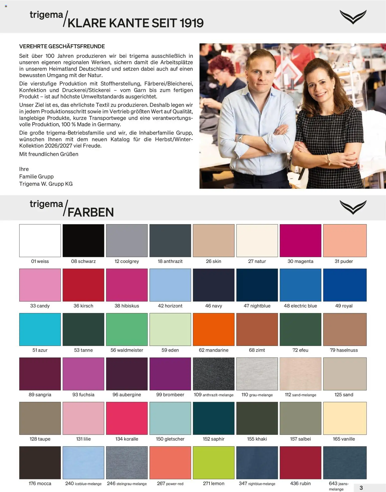Trigema Prospekt – gültig ab 01.09.2026 | Seite: 4 | Produkte: Puder, Aubergine, Jeans