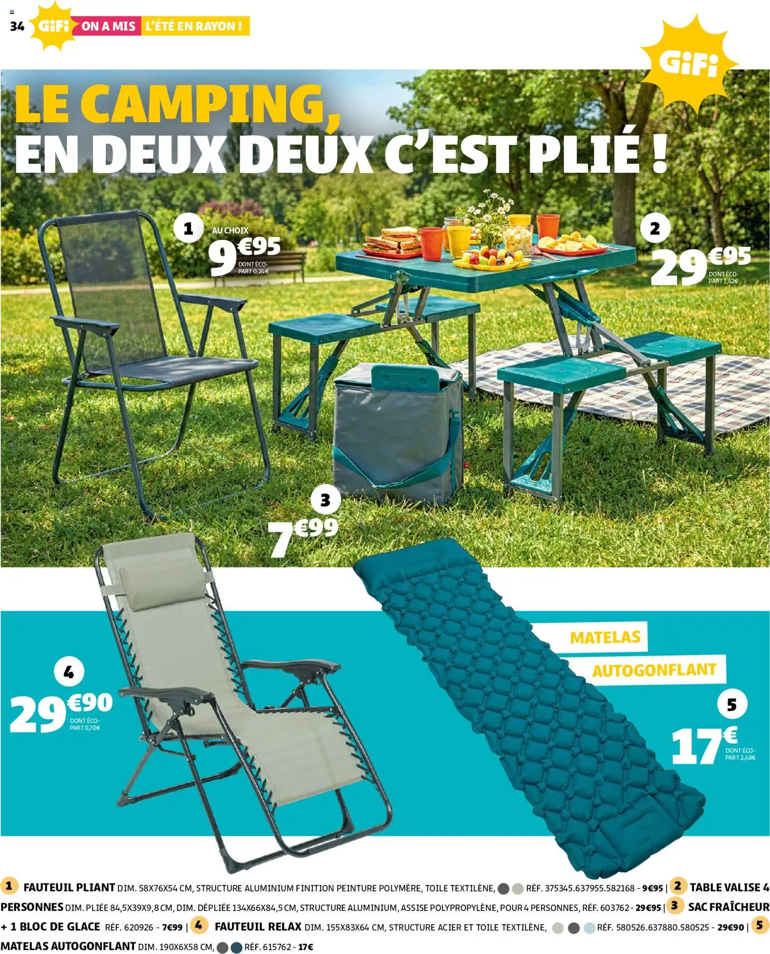 {H1} | Page: 34 | Produits: Matelas autogonflant, Sac, Fauteuil, Valise