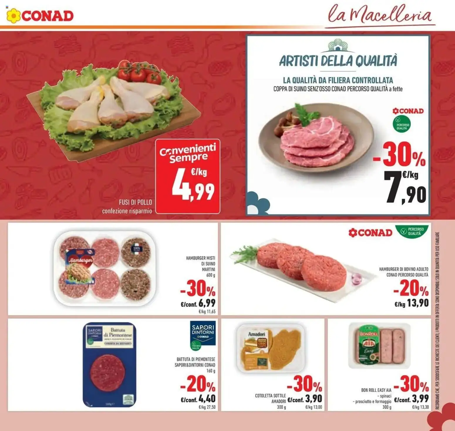 Volantino Conad del 08.04.2026 | Pagina: 13 | Prodotti: Bovino, Pollo, Suino, Formaggio