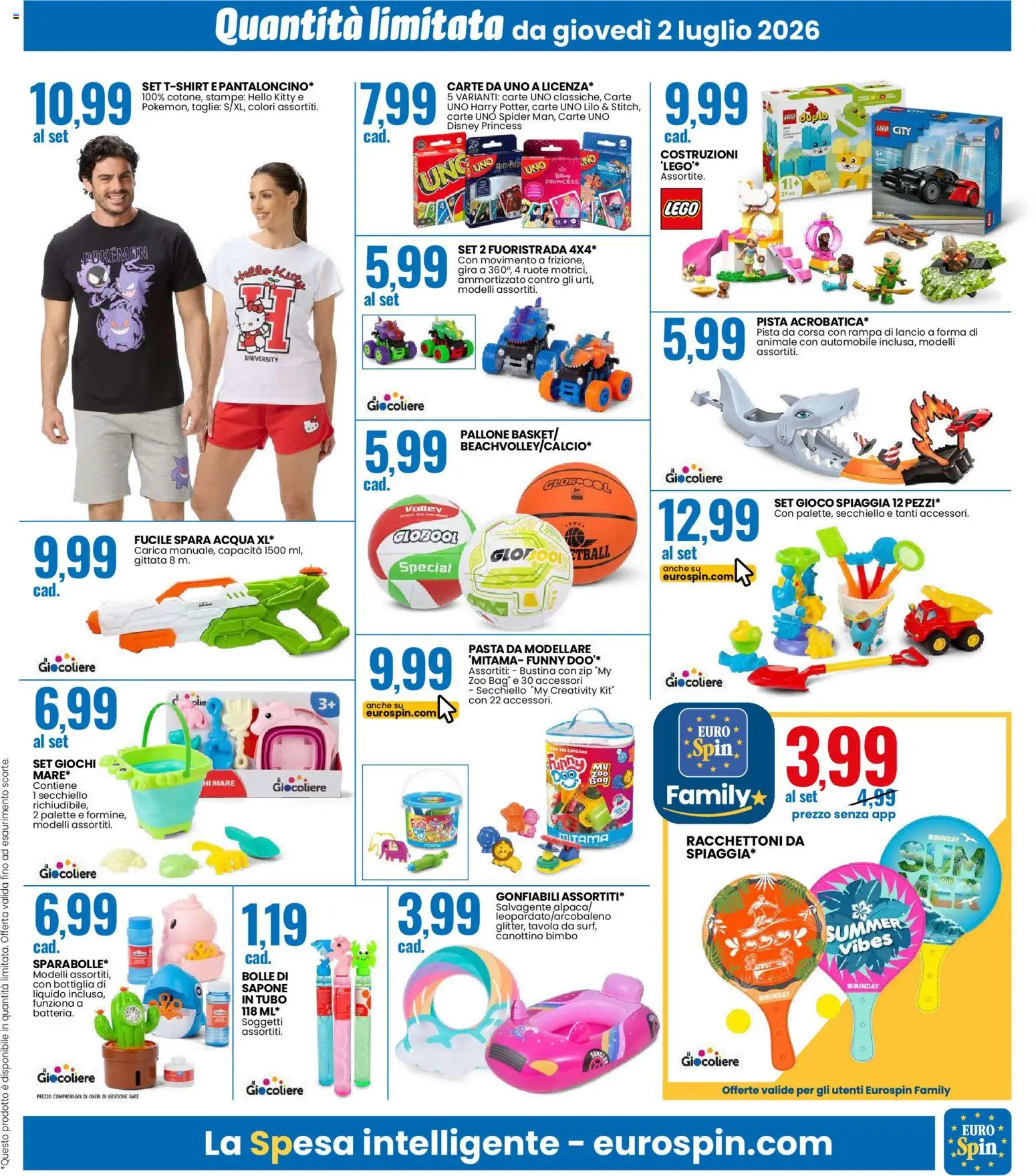 Volantino Eurospin del 02/07/2026 | Pagina: 15 | Prodotti: Sapone, Tubo, Pasta, Gioco