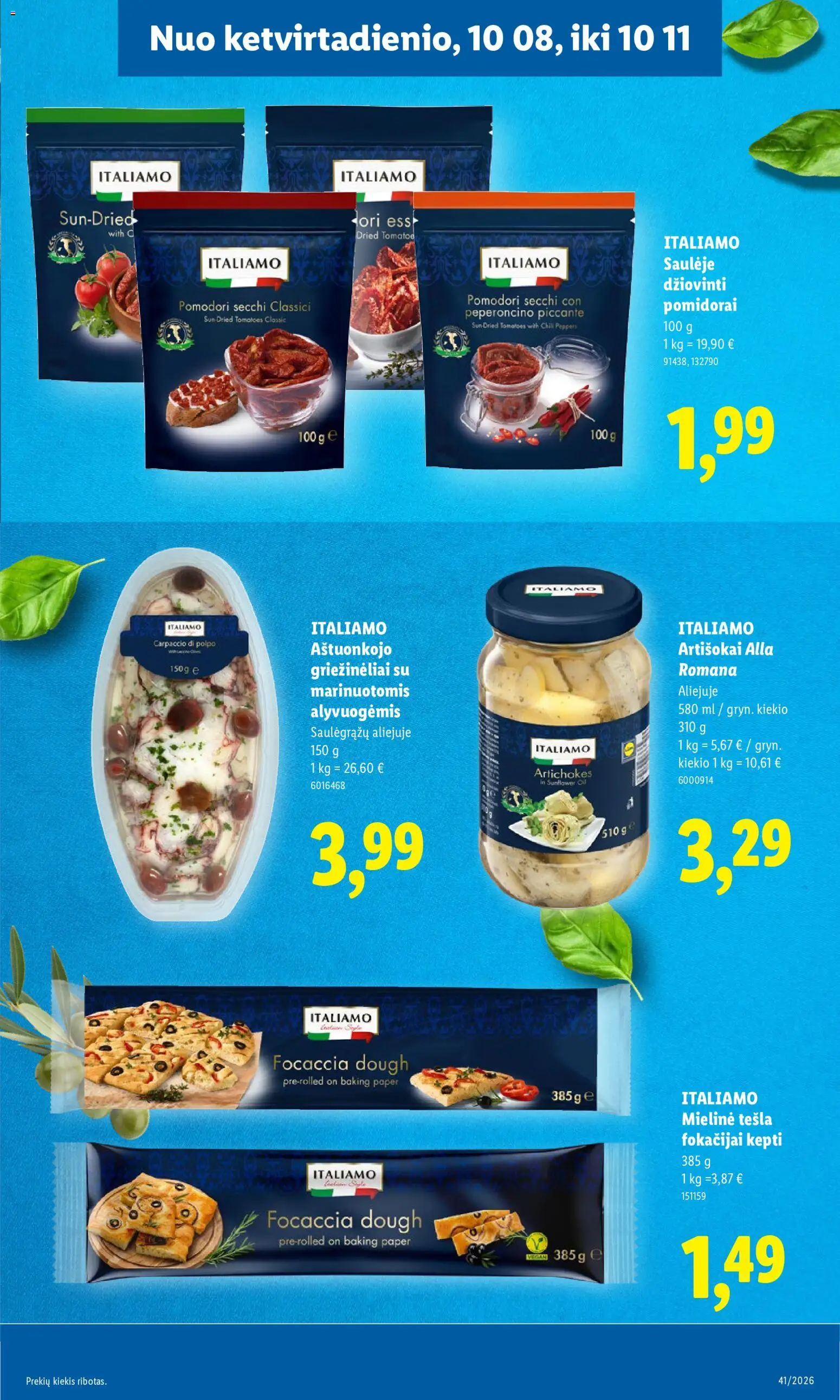 LIDL akcijos nuo 2026.10.05 | Puslapis: 37 | Prekių: Pomidorai