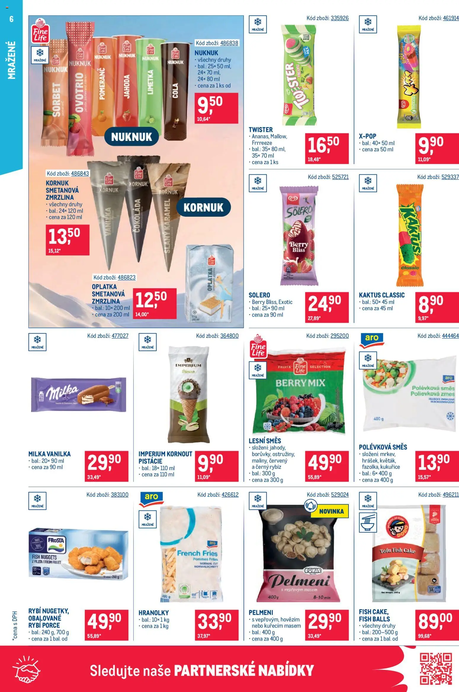 Makro leták - Maloobchod od 17.06.2026 | Strana: 6 | Produkty: Hranolky, Zmrzlina, Tofu, Sorbet