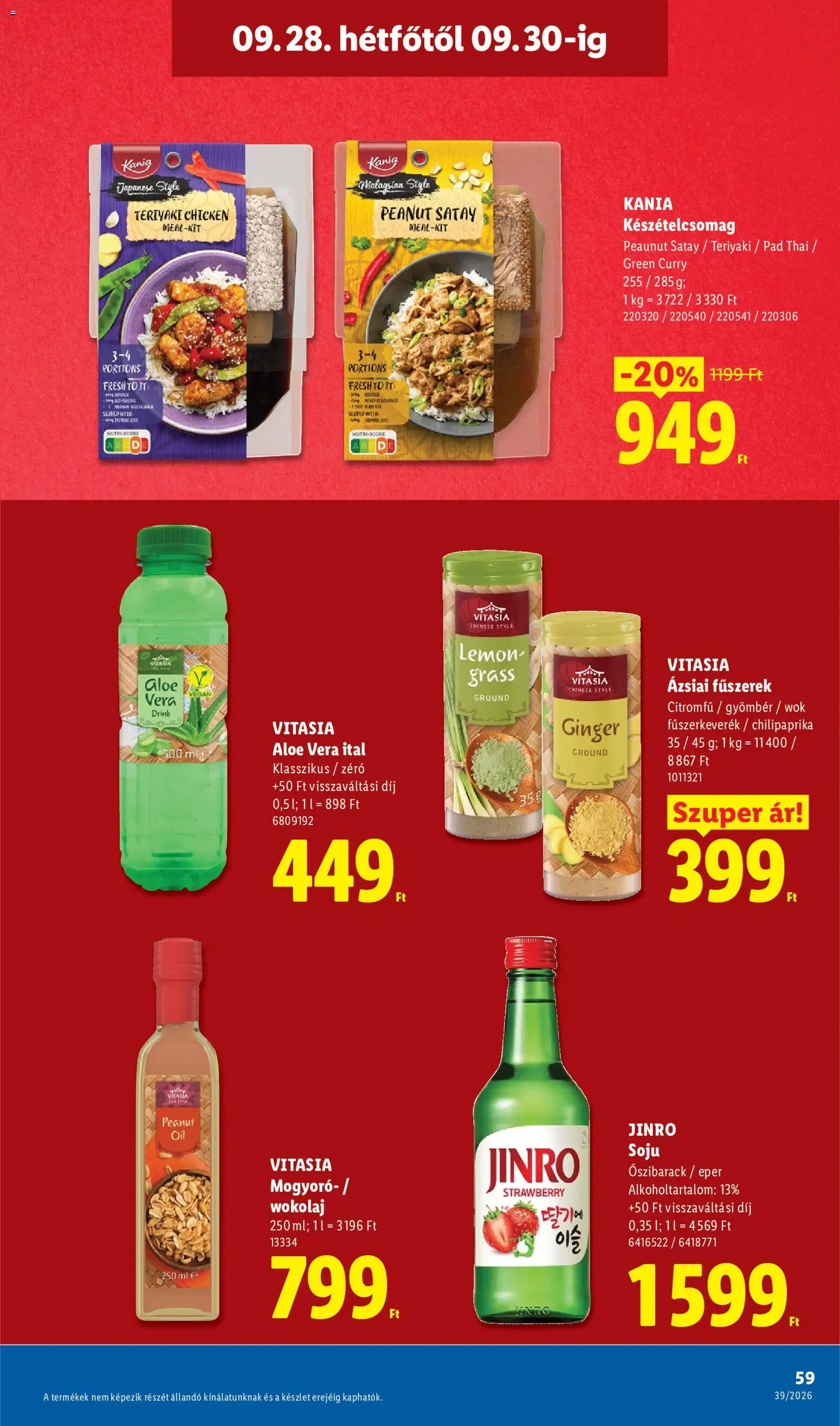 Lidl akciós ujság - amely érvényes a következő dátumtól: 2026.09.24. | Oldal: 59