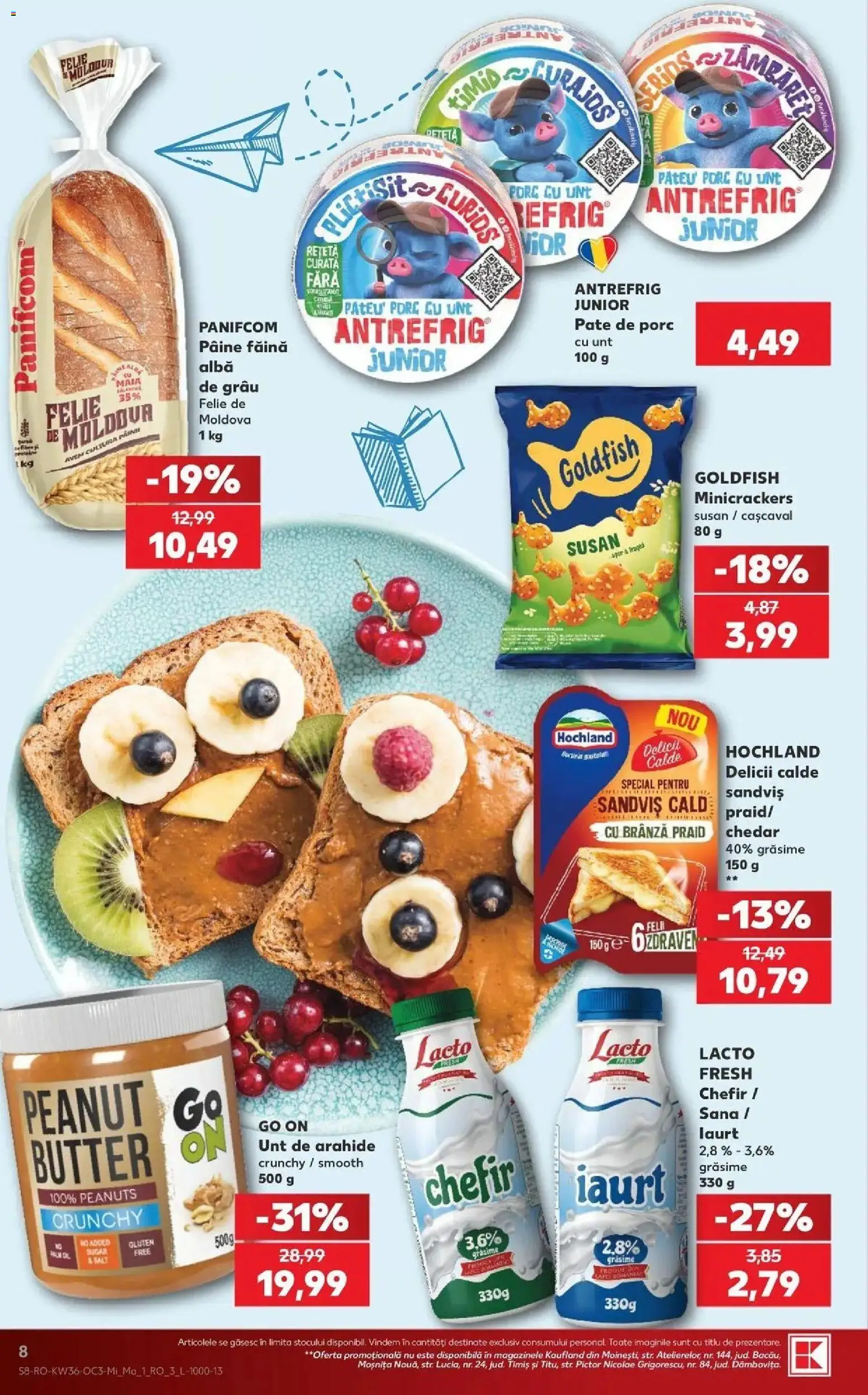 Kaufland Domnesti 02.09.2026 - Revista si Oferta | Pagină: 8 | Produse: Sandviș, Chefir, Unt, Făină