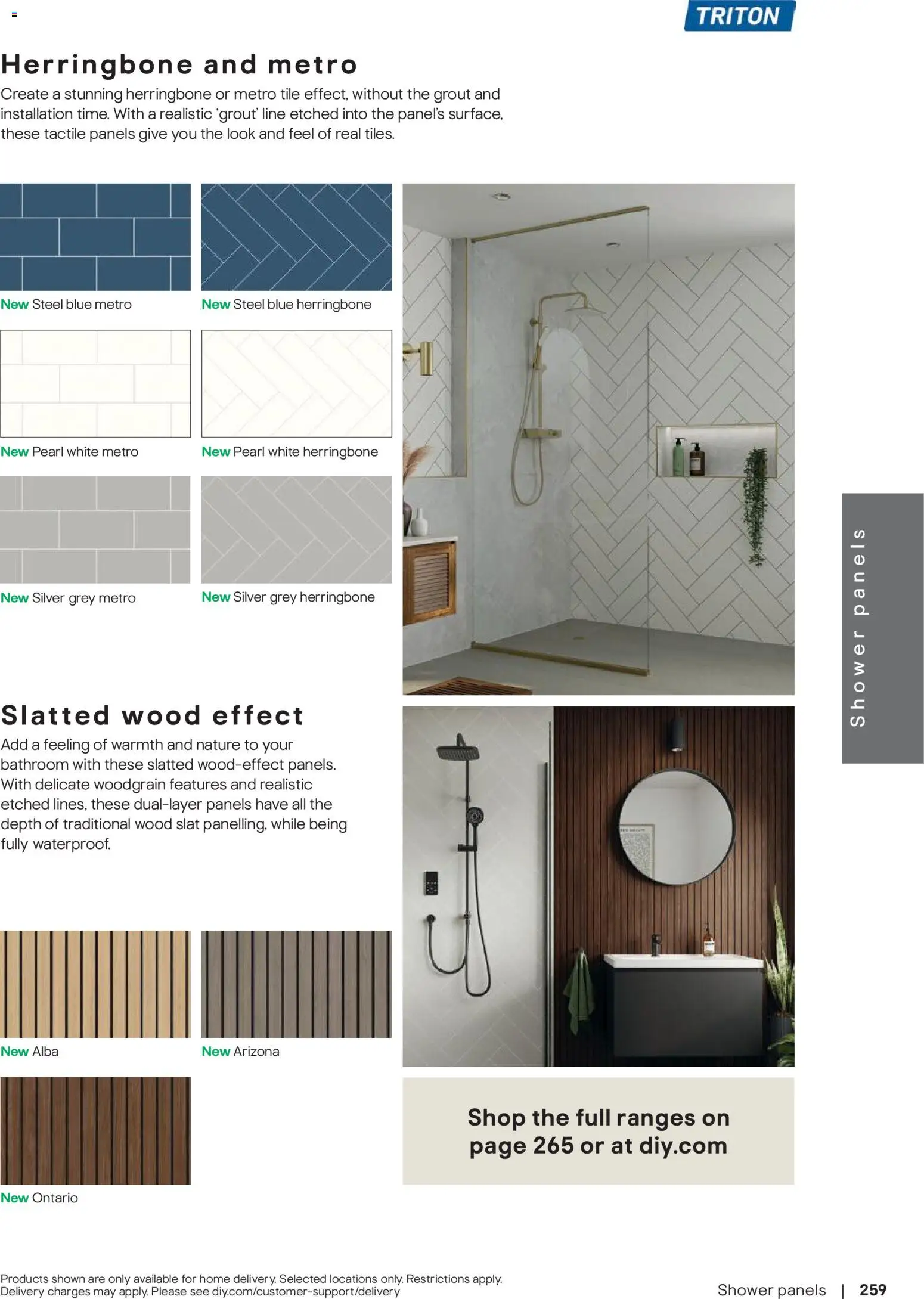 {H1} | Page: 260 | Products: Shower