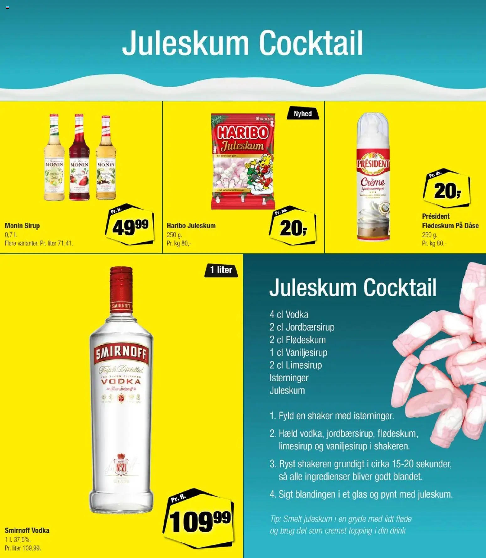 Calle tilbudsavis – gyldig fra 23/10/2026 | Side: 20 | Produkter: Sirup, Creme, Fløde, Vodka