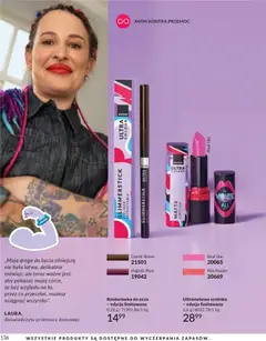 Pogląd oferty "Avon Katalog 9 2026" - ważna od 01.09.2026 | Strona: 136 | Produkty: Eyeliner, Szminka, Konturówka