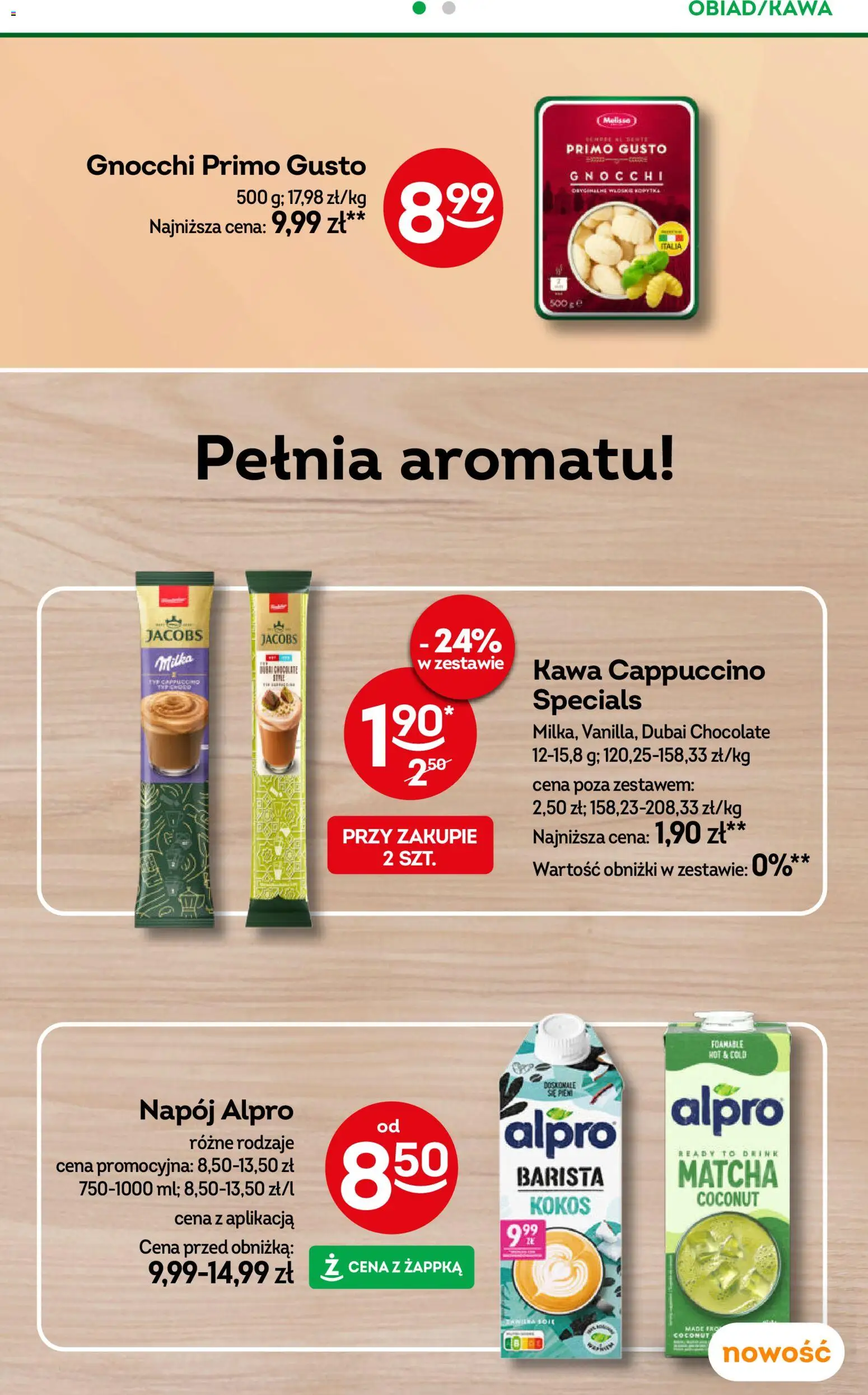 Żabka gazetka - Codzienne produkty od 17.06.2026 | Strona: 16 | Produkty: Cappuccino, Milka, Gnocchi, Kopytka
