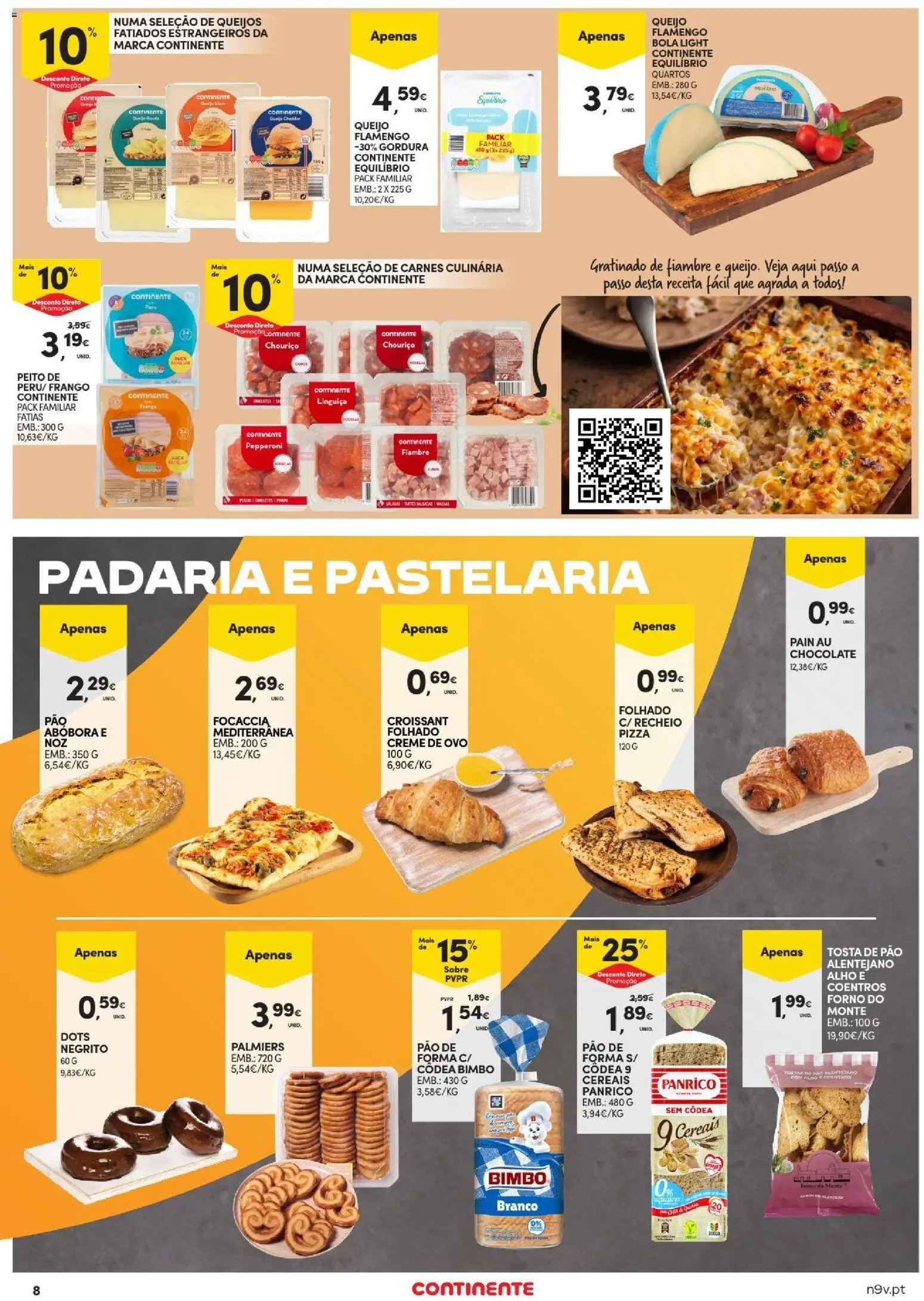Continente Açores │ válido de 20/08/2026 | Página: 8 | Produtos: Frango, Pão, Abóbora, Alho