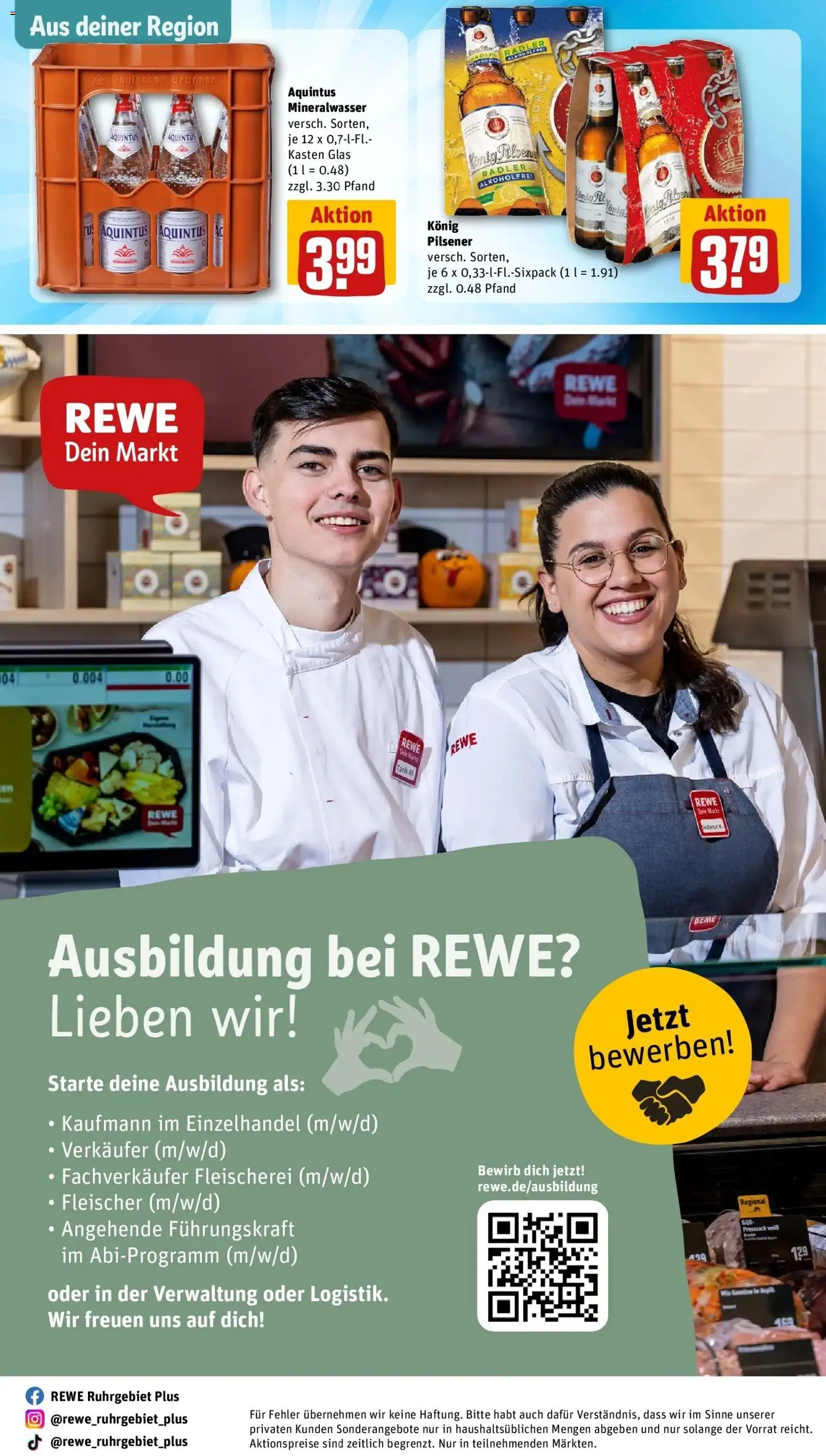 REWE Prospekt ab 14.09.2026 zum Blättern » Angebote | Seite: 33 | Produkte: Mineralwasser, Radler