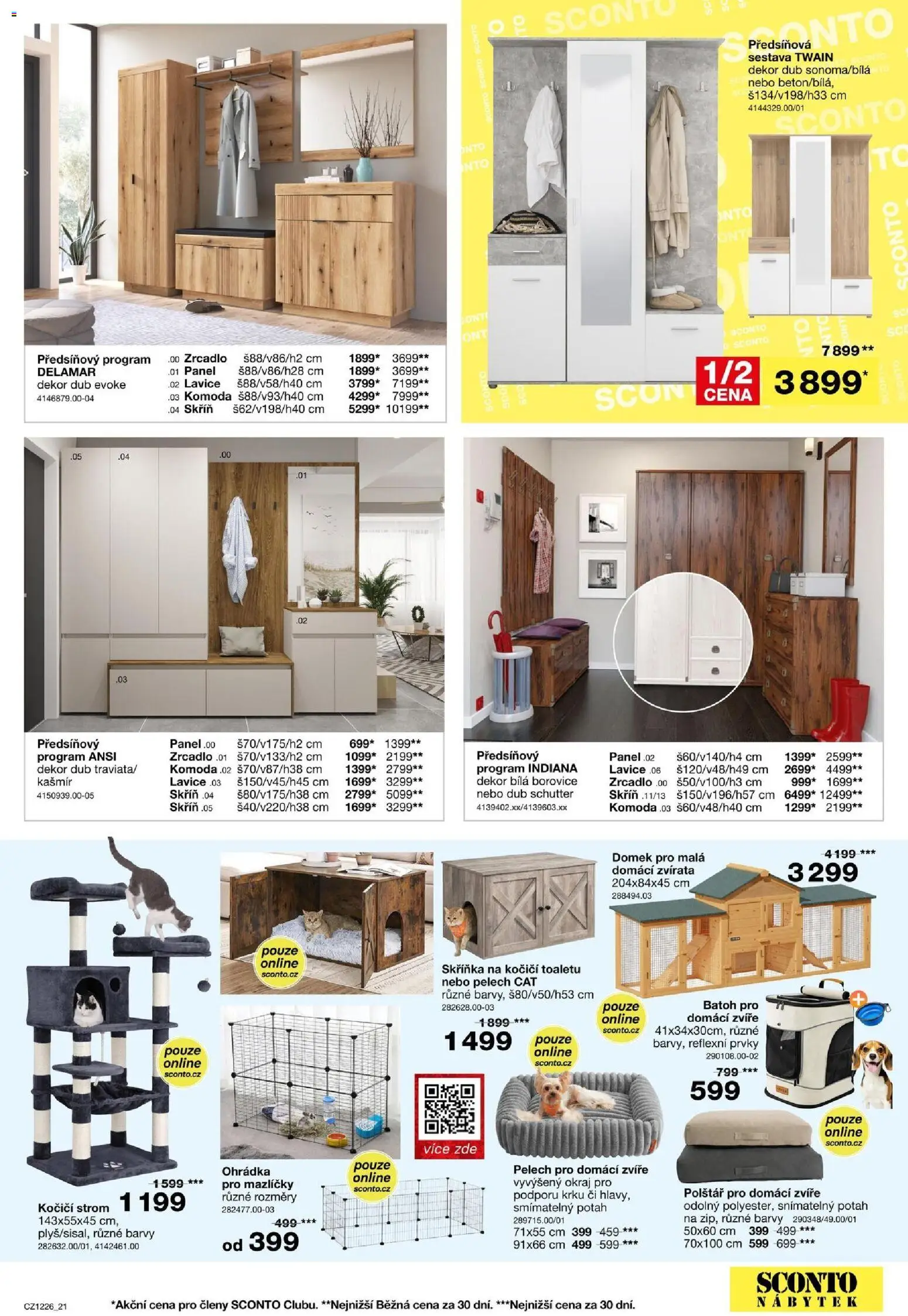 Sconto nábytek leták od 23.09.2026 | Strana: 21 | Produkty: Nábytek, Skříňka, Lavice, Skříň