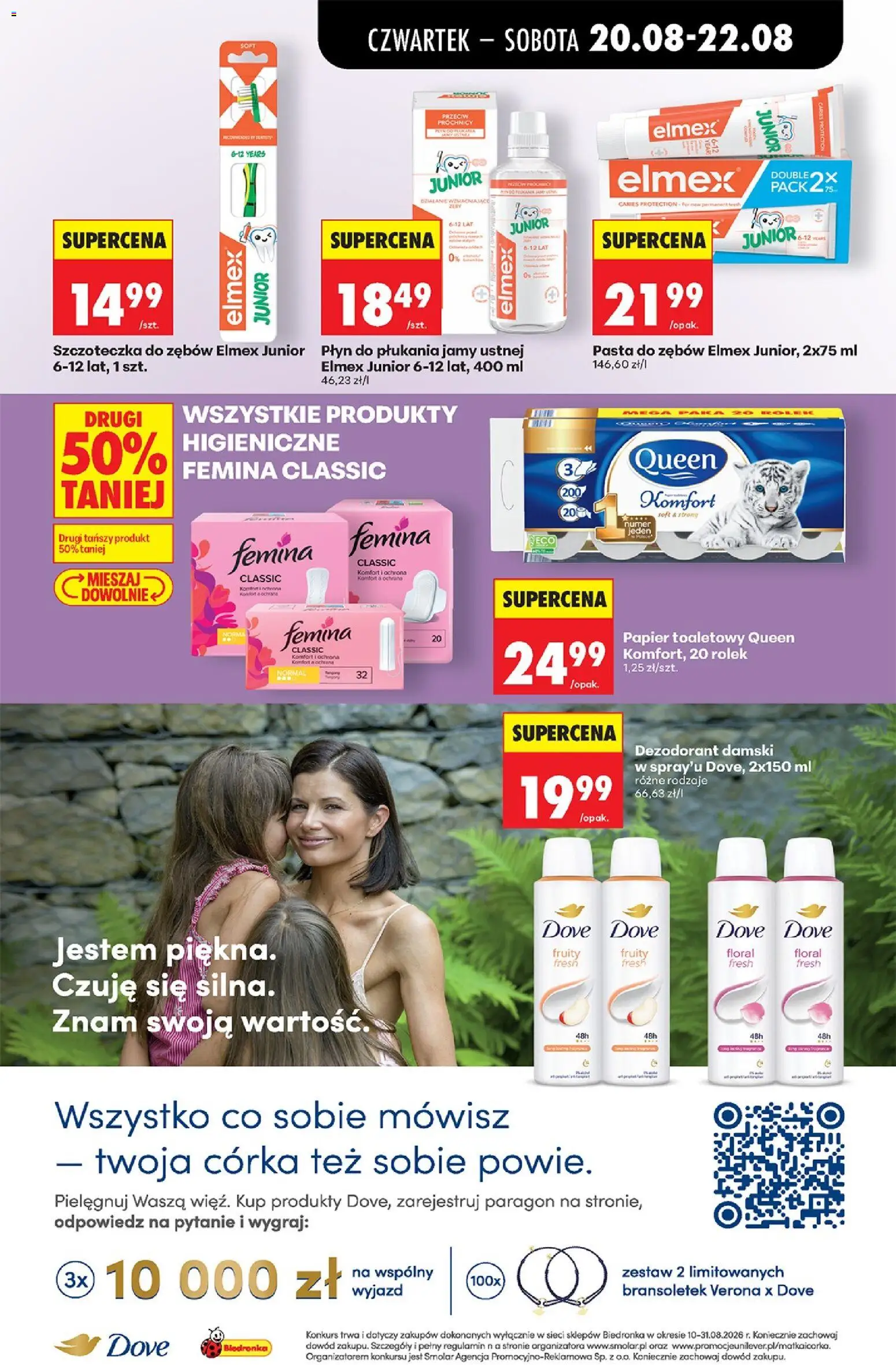 Biedronka Polsko leták - Codziennie niskie ceny od 20.08.2026 | Strana: 75 | Produkty: Elmex Junior, Elmex, Dove