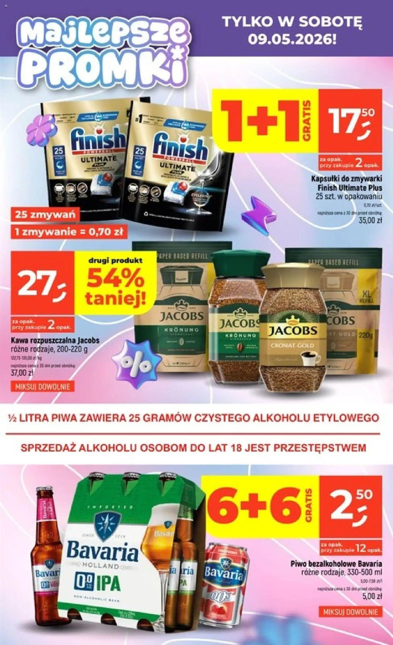 Dealz gazetka od 07.05.2026 | Strona: 4 | Produkty: Kawa rozpuszczalna, Piwo, Finish, Kapsułki do zmywarki