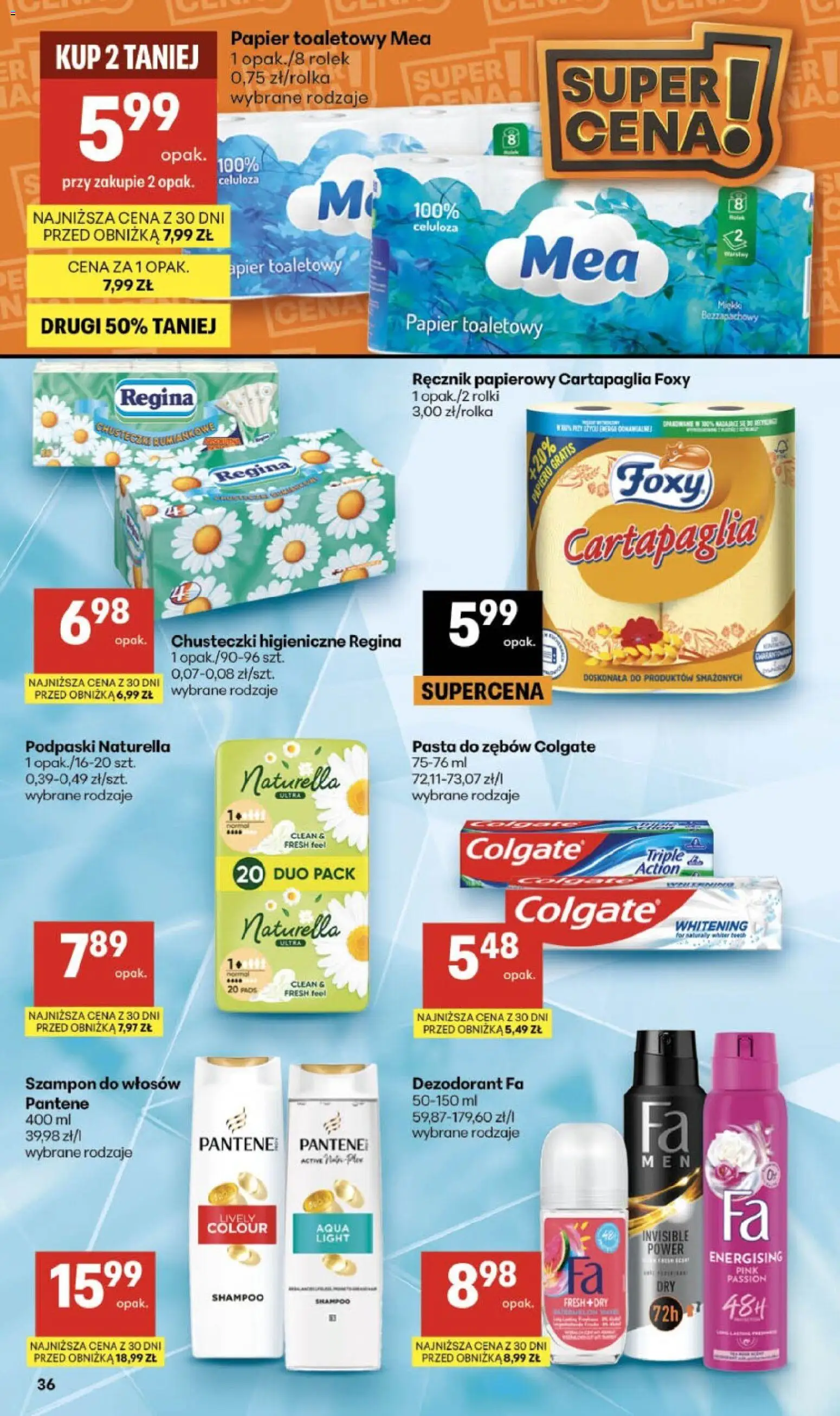 Delikatesy Centrum gazetka od 06.08.2026 | Strona: 36 | Produkty: Rolki, Podpaski, Szampon, Ręcznik papierowy