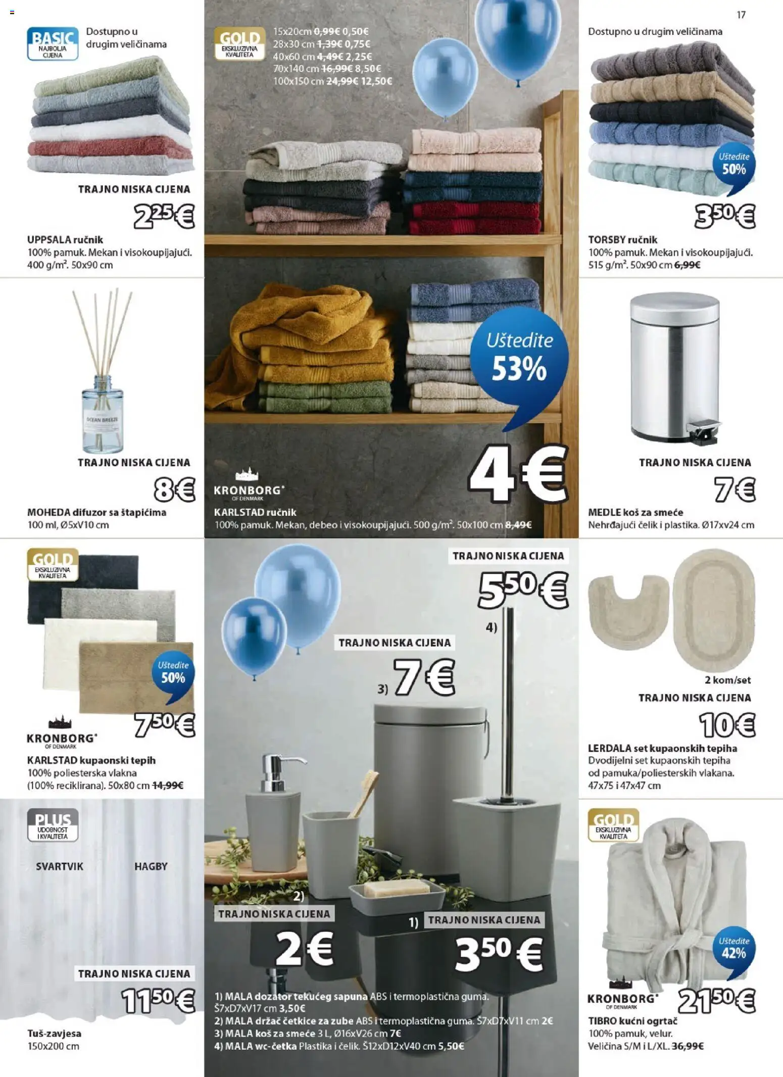 JYSK katalog | vrijedi od 08.04.2026 | Stranica: 17 | Proizvodi: Tepih, Ručnik, Kućni ogrtač