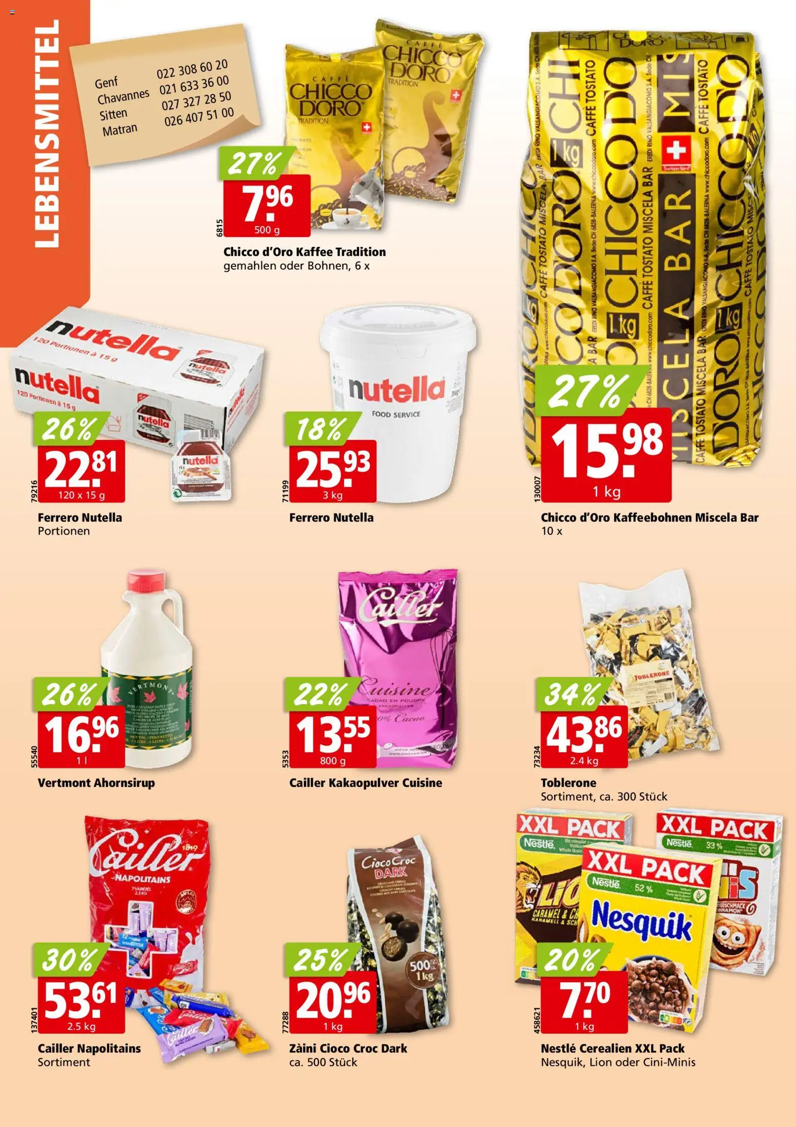 Aligro aktionen Chavannes, Matran, Genf, Sitten – gültig ab 20.07.2026 | Seite: 18 | Produkte: Spabad, Kaffee