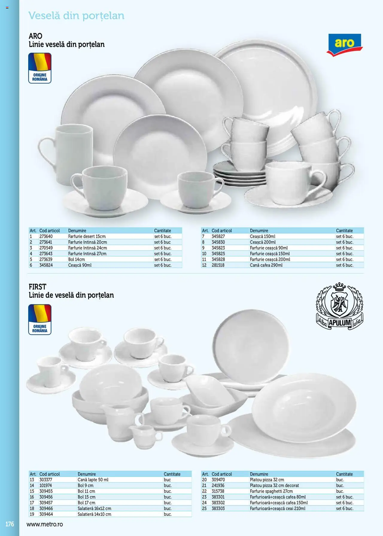 Noul catalog Metro – valabil de la 17.09.2025 | Pagină: 176 | Produse: Lapte, Cafea, Pizza, Desert