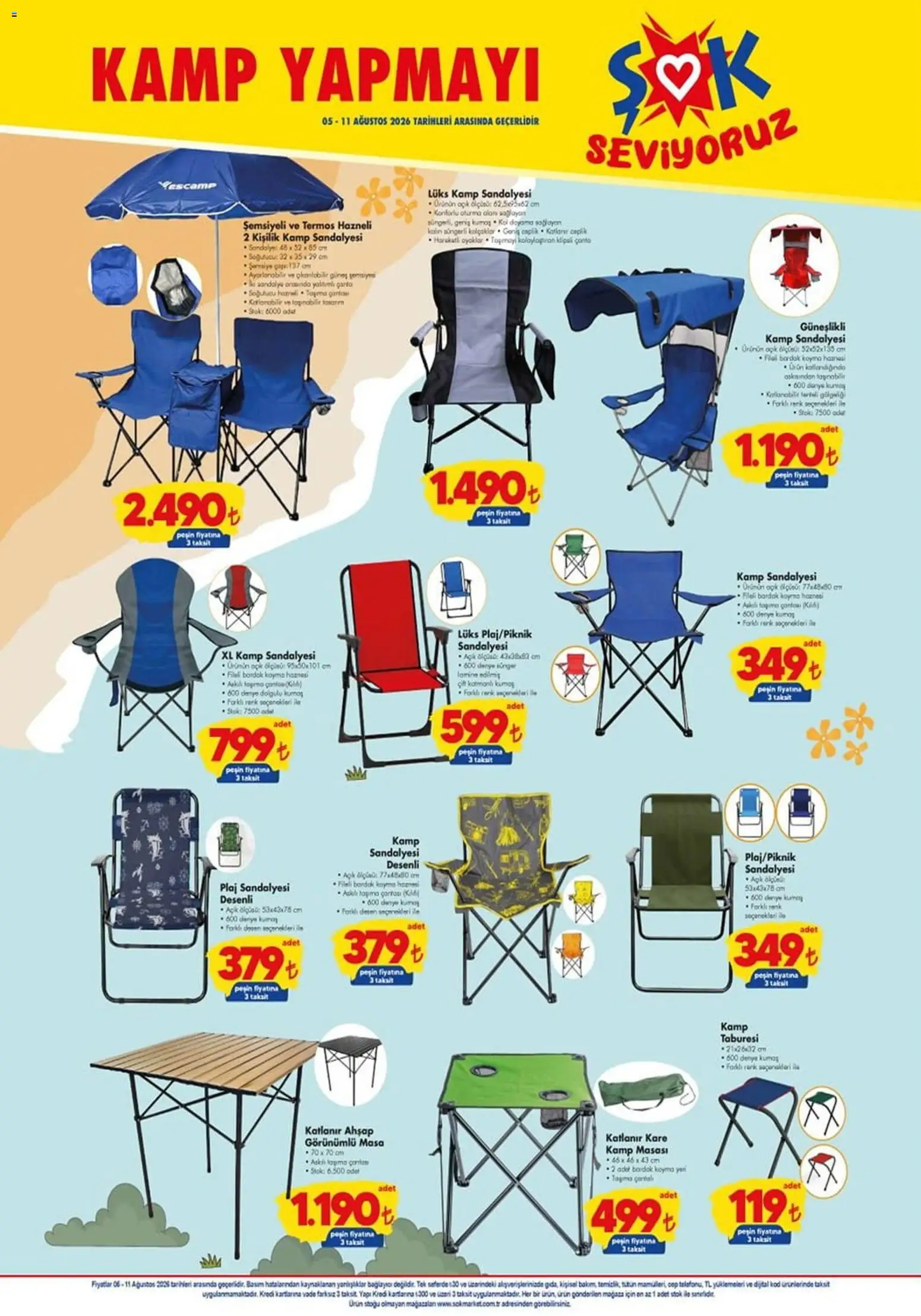 Şok Market Katalog - 05 Ağustos 2026 tarihinden itibaren geçerlidir | Sayfa: 2 | Ürünler: Sandalye, Çanta, Termos, Bağlayıcı