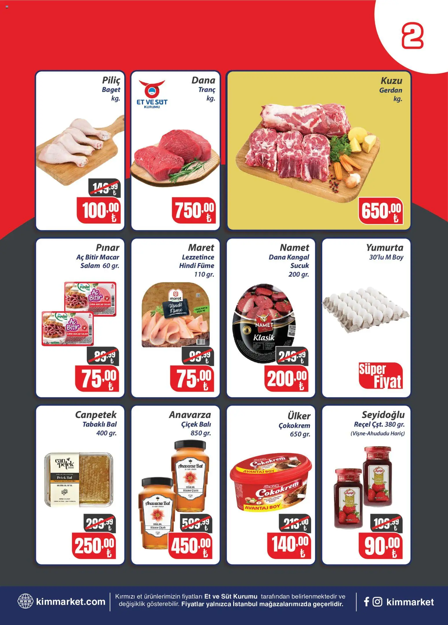 Kim Market Katalog - Marmara Insert - 30 Eylül 2026 tarihinden itibaren geçerlidir | Sayfa: 2 | Ürünler: Süt, Salam, Et, Sucuk