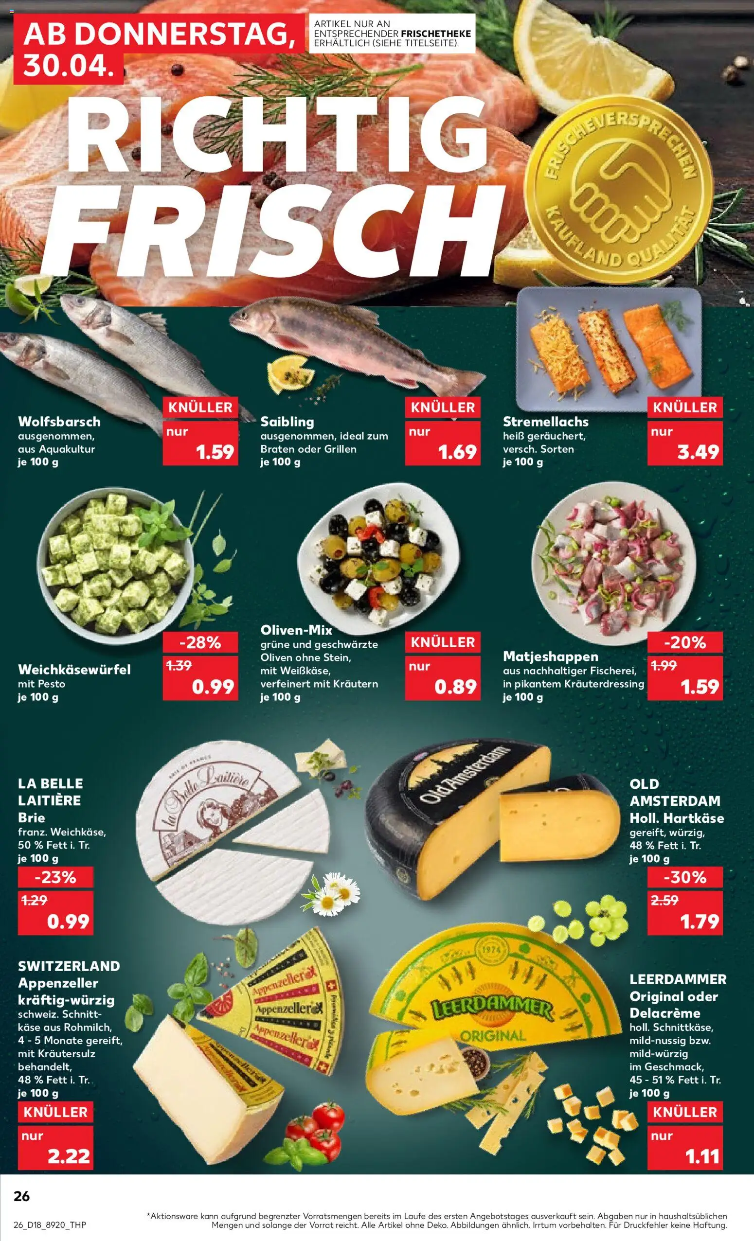 Kaufland Prospekt Frankfurt (Oder)	 – gültig ab 30.04.2026 | Seite: 26 | Produkte: Käse, Leerdammer