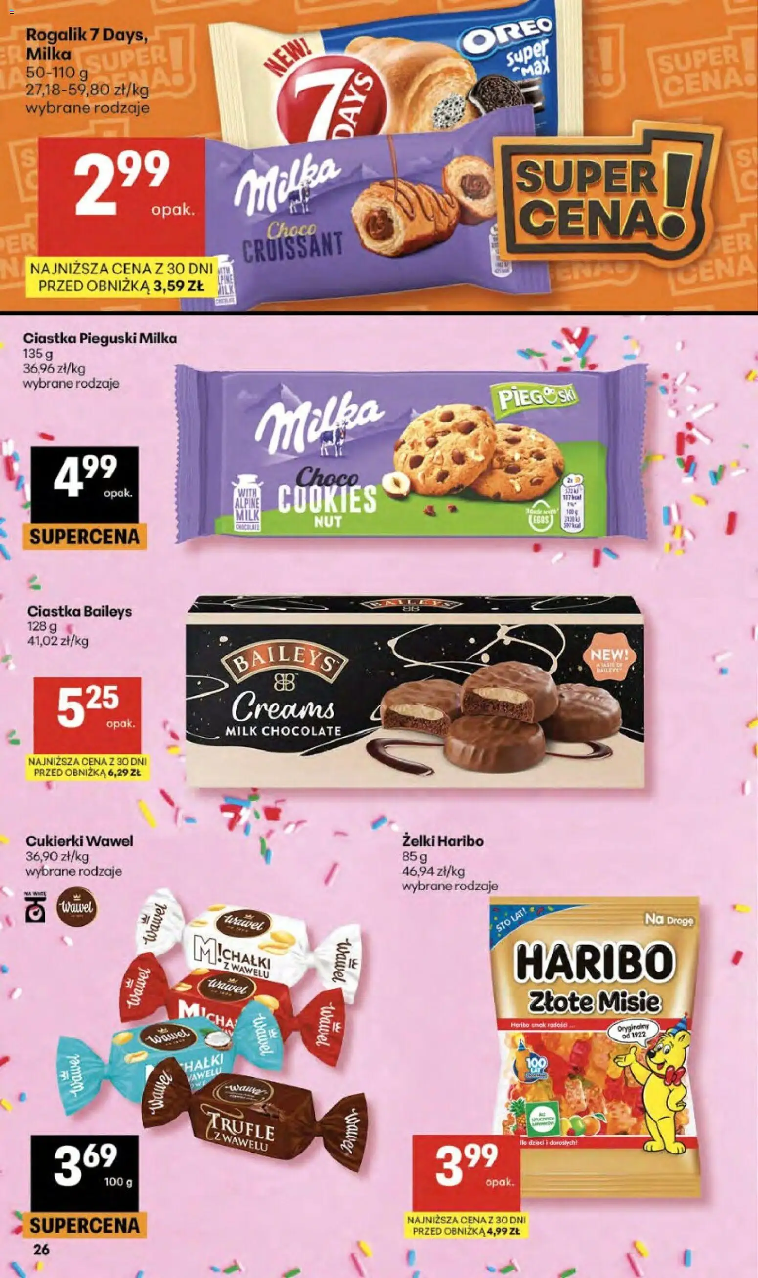 Delikatesy Centrum gazetka - Sklepy Własne od 14.05.2026 | Strona: 26 | Produkty: Baileys, Milka, Żelki, Ciastka