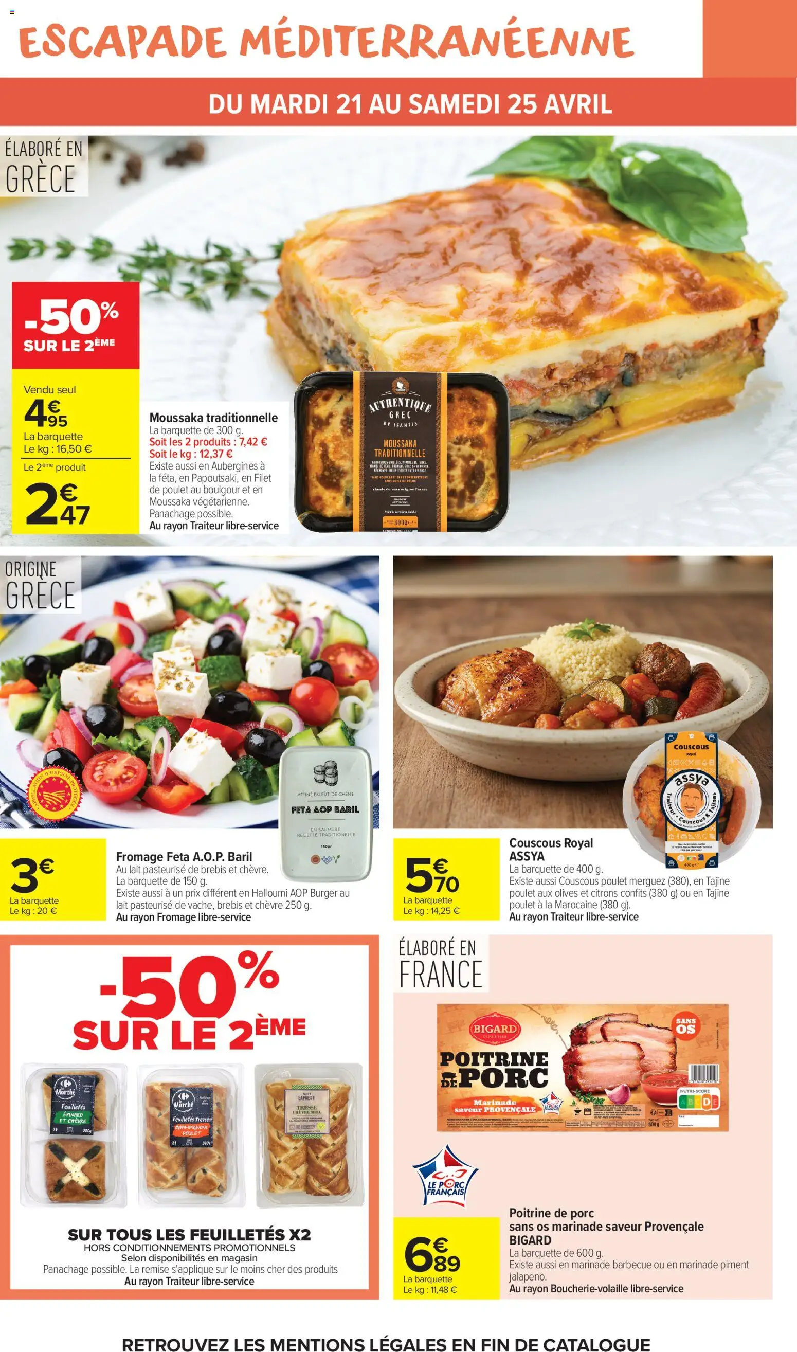 {H1} | Page: 9 | Produits: Feta, Merguez, Couscous, Fromage