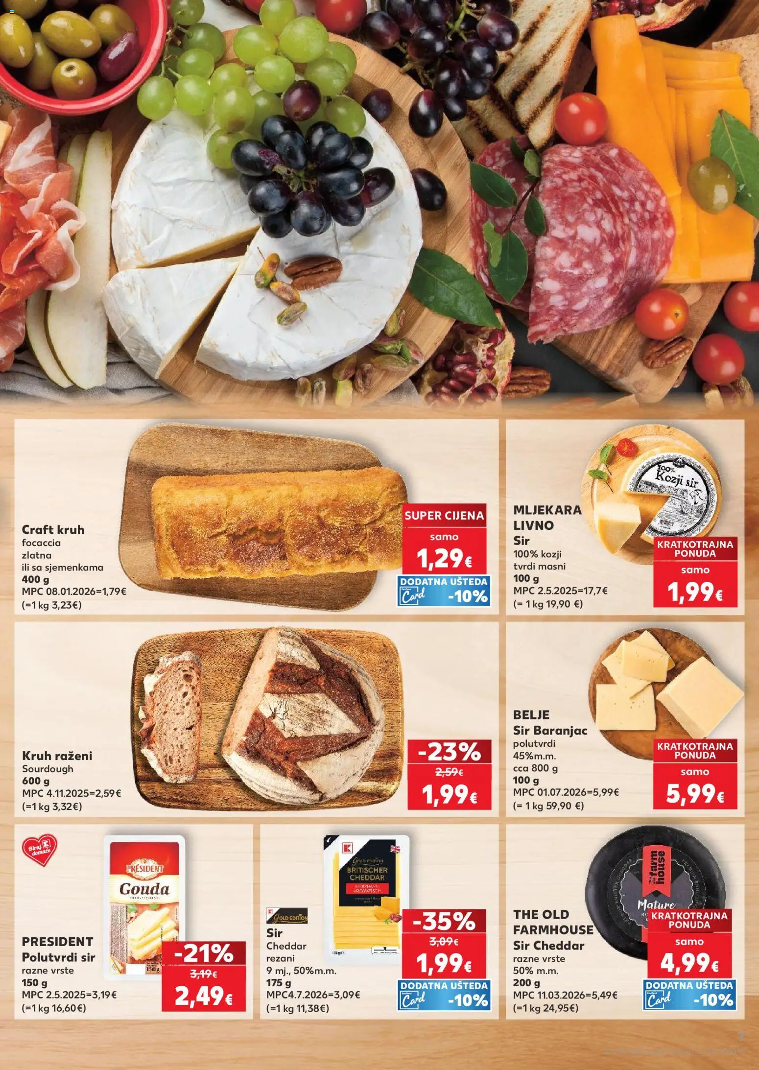 Kaufland katalog | vrijedi od 29.07.2026 | Stranica: 7 | Proizvodi: Sir, Kruh, Gouda