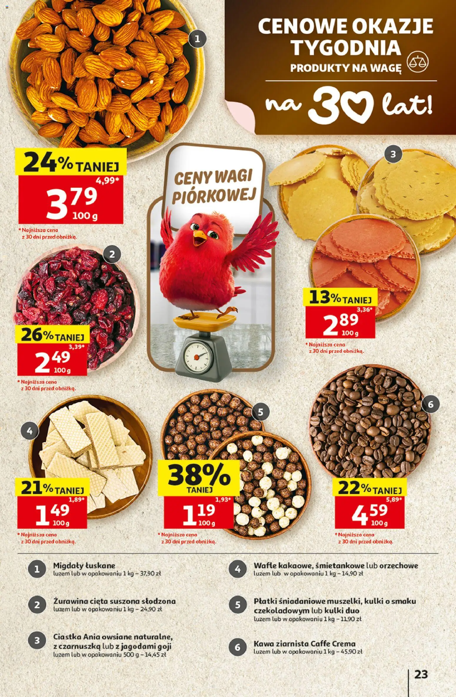 Auchan gazetka - Hipermarket od 29.10.2026 | Strona: 23 | Produkty: Czarnuszka, Wafle, Płatki, Ciastka
