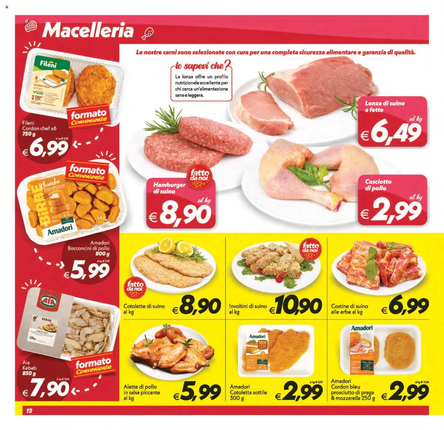 Volantino SuperConveniente del 21/08/2026 | Pagina: 12 | Prodotti: Pollo, Suino, Mozzarella, Prosciutto