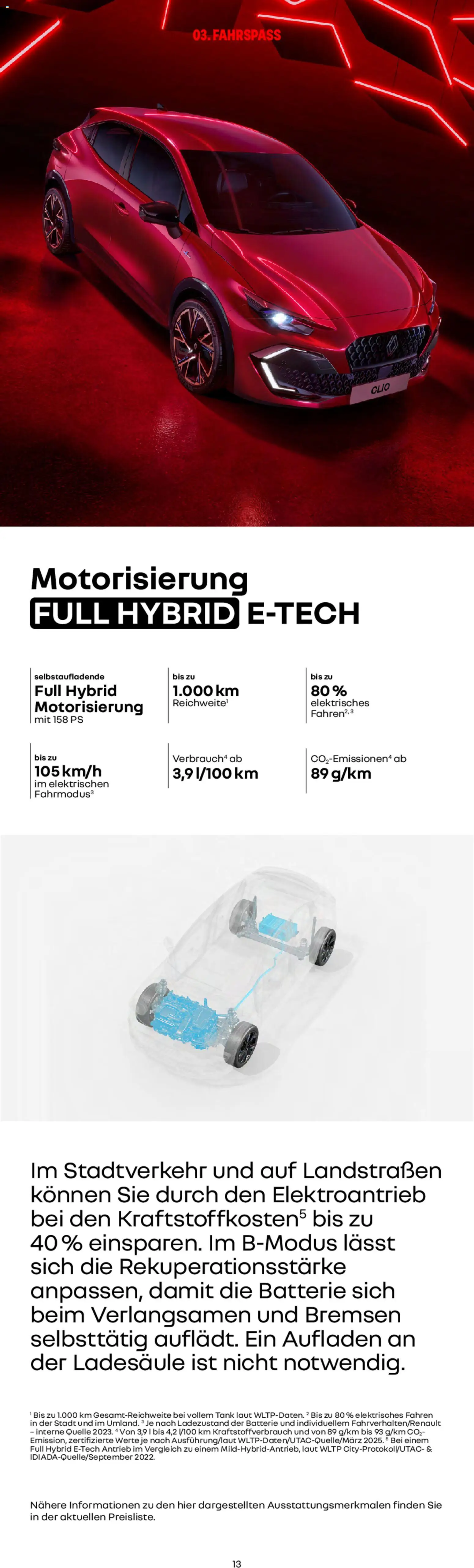 Renault Neuer Clio – gültig ab 01.10.2025 | Seite: 13 | Produkte: Batterie