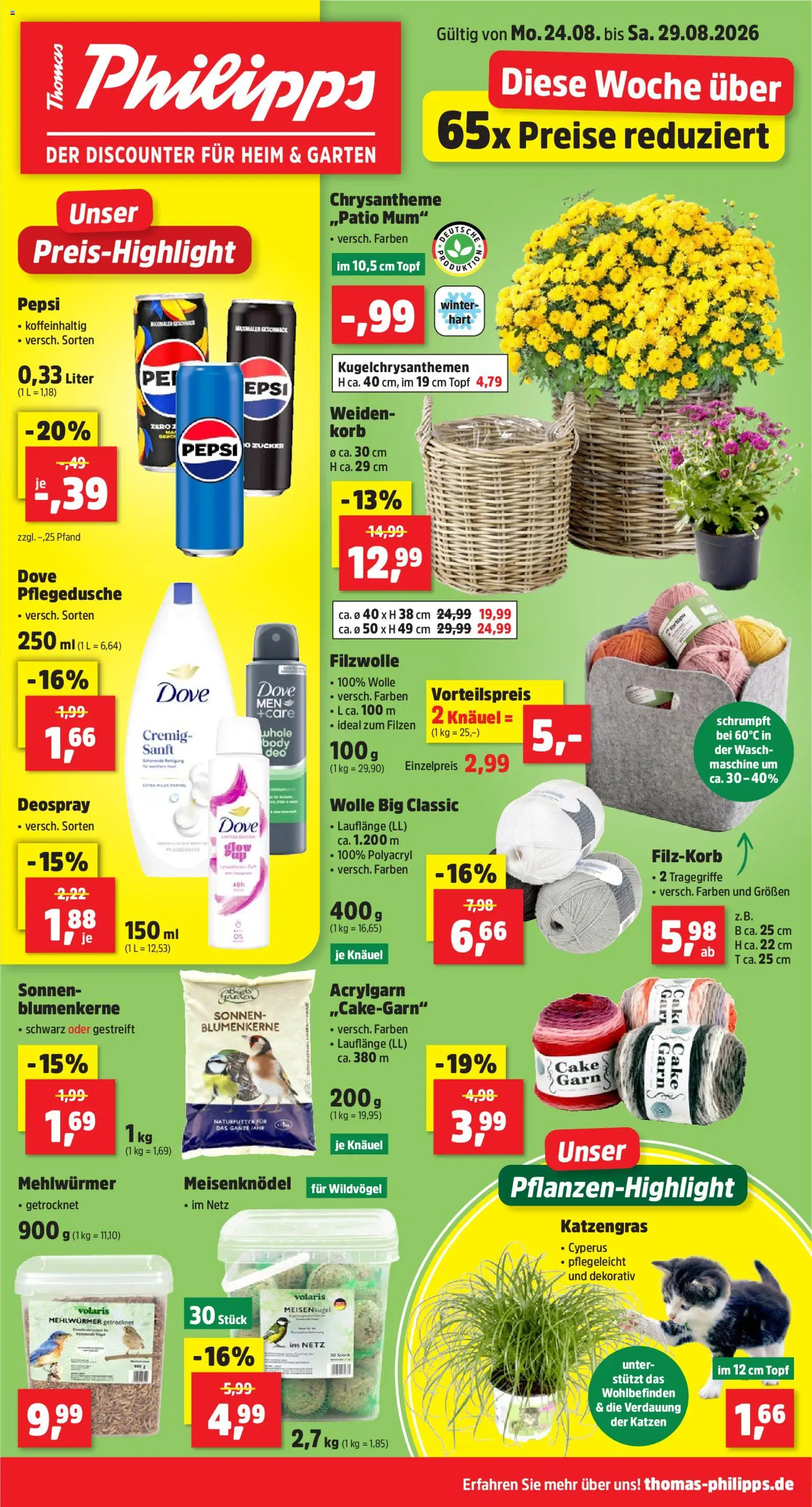 Thomas Philipps Prospekt – gültig ab 24.08.2026 | Seite: 5 | Produkte: Korb, Zucker, Deospray, Pepsi