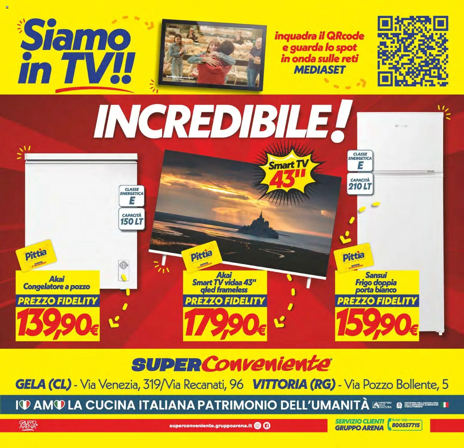 Volantino SuperConveniente del 09.06.2026 | Pagina: 24 | Prodotti: smart TV, TV, Congelatore
