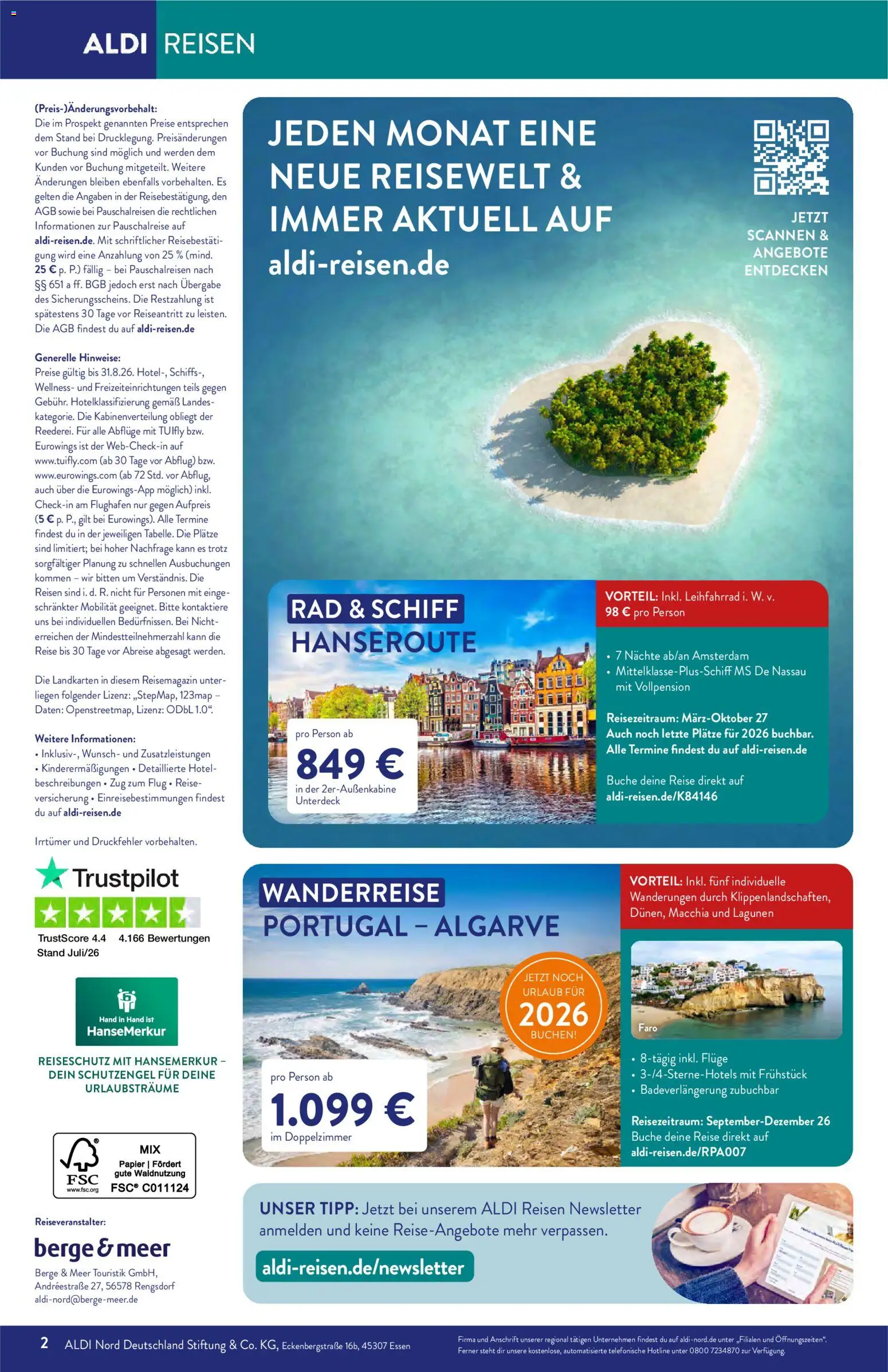 Aldi Reisen Reisemagazin – gültig ab 01.08.2026 | Seite: 2