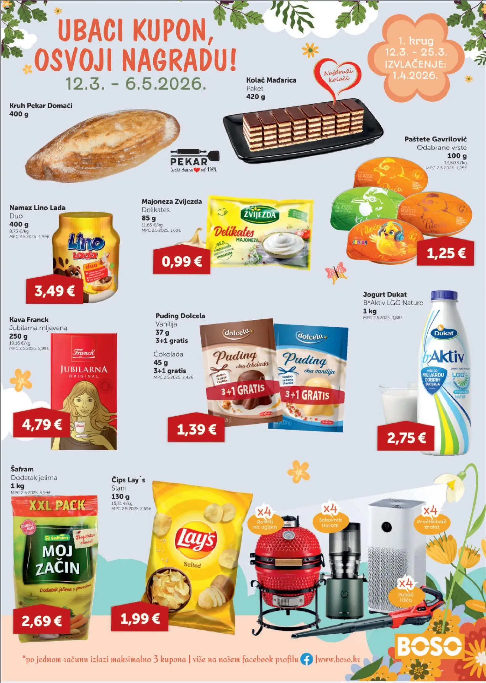 Boso katalog | vrijedi od 12.03.2026 | Stranica: 19 | Proizvodi: Roštilj, Sokovnik, Lino Lada, Kruh