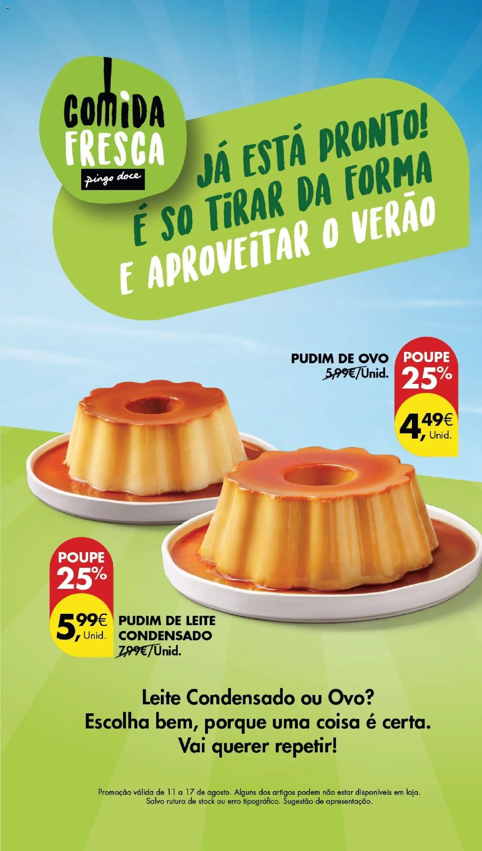 Pingo Doce Poupe este Fim de Semana │ válido de 14/08/2026 | Página: 13 | Produtos: Pudim, Leite condensado, Leite