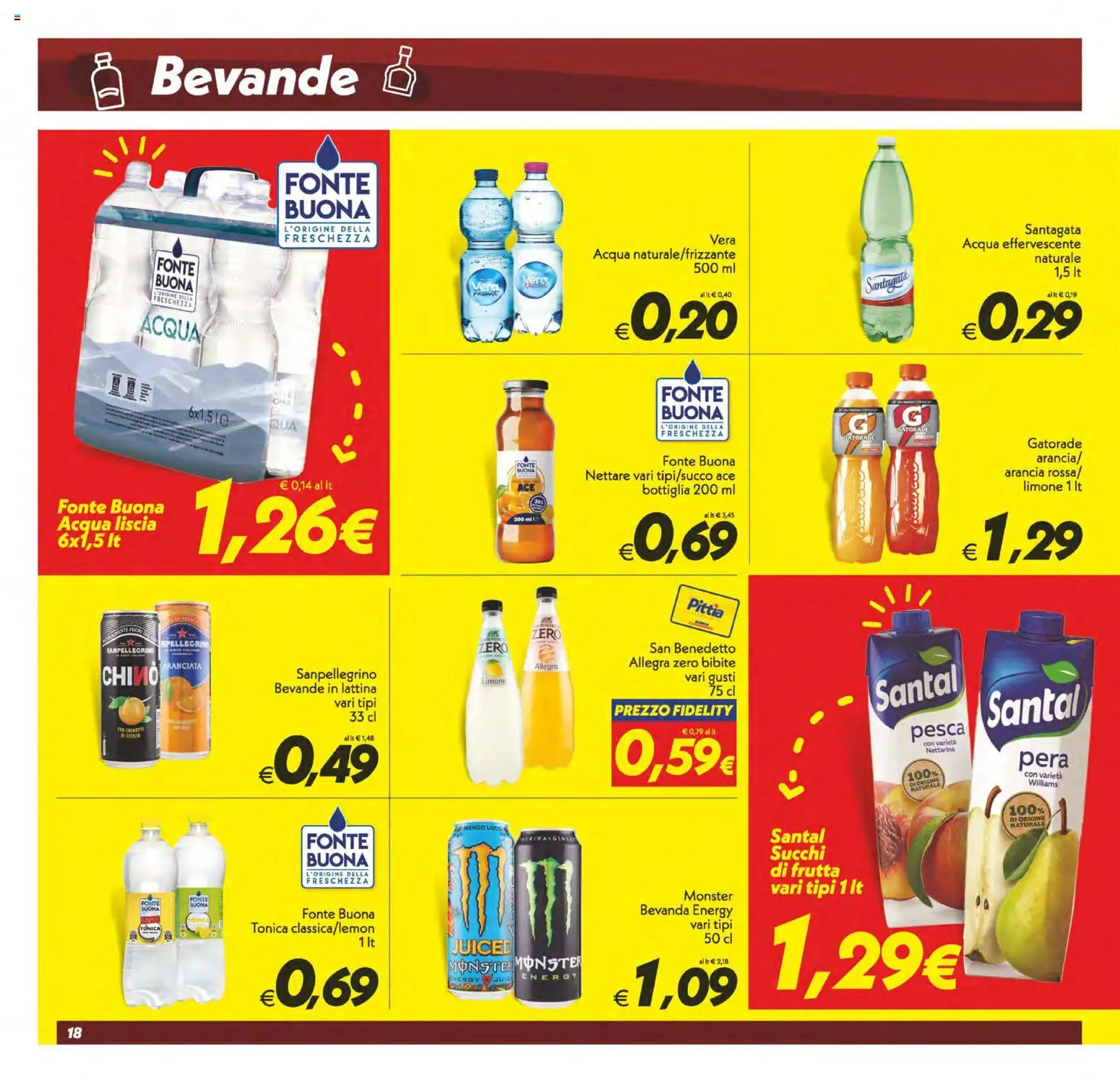 Volantino SuperConveniente del 02/10/2026 | Pagina: 18 | Prodotti: Acqua, Bevande, Pera, Bottiglia