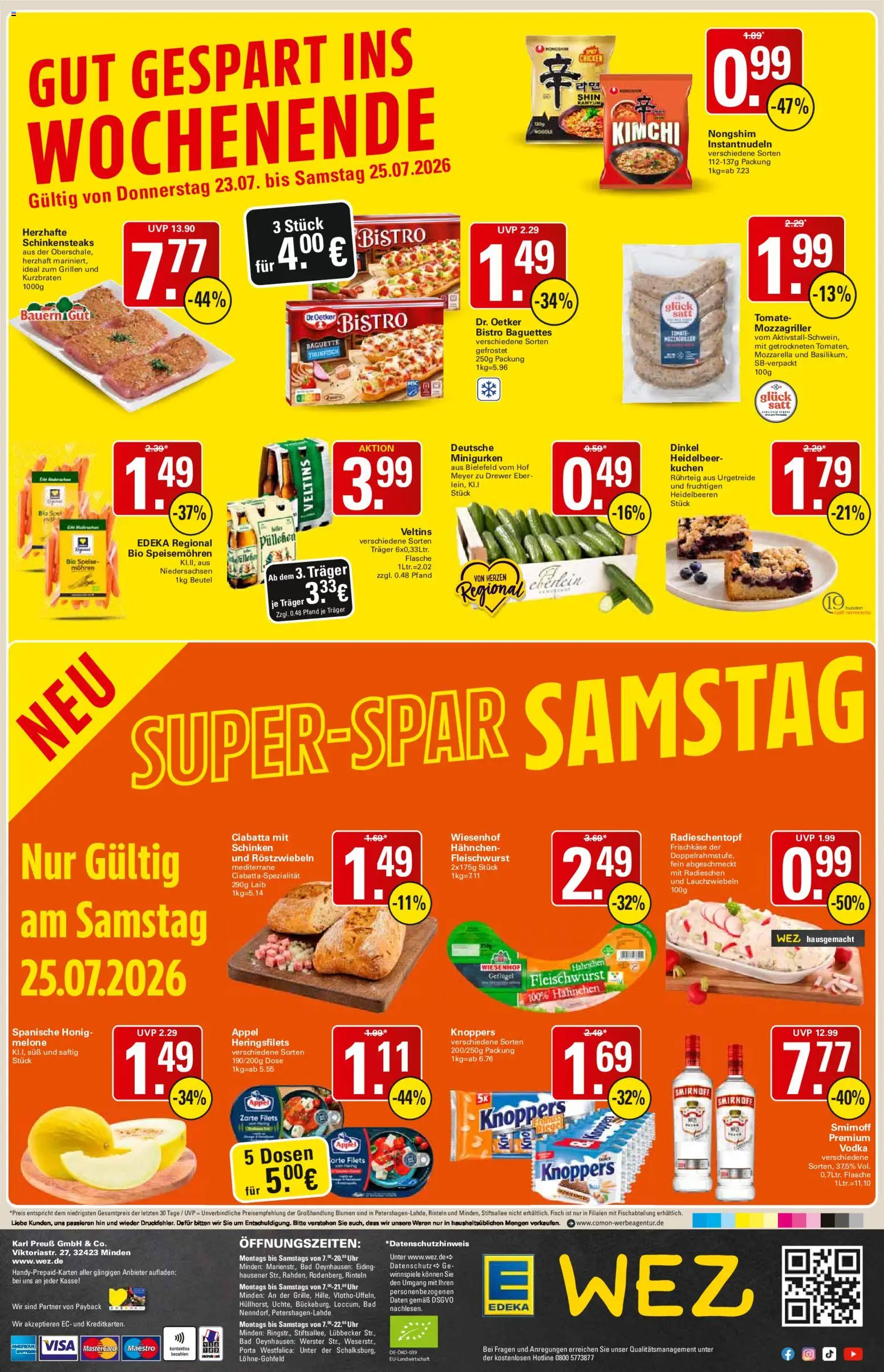WEZ Prospekt – gültig ab 20.07.2026 | Seite: 16 | Produkte: Bad, Heidelbeeren, Kuchen, Frischkase